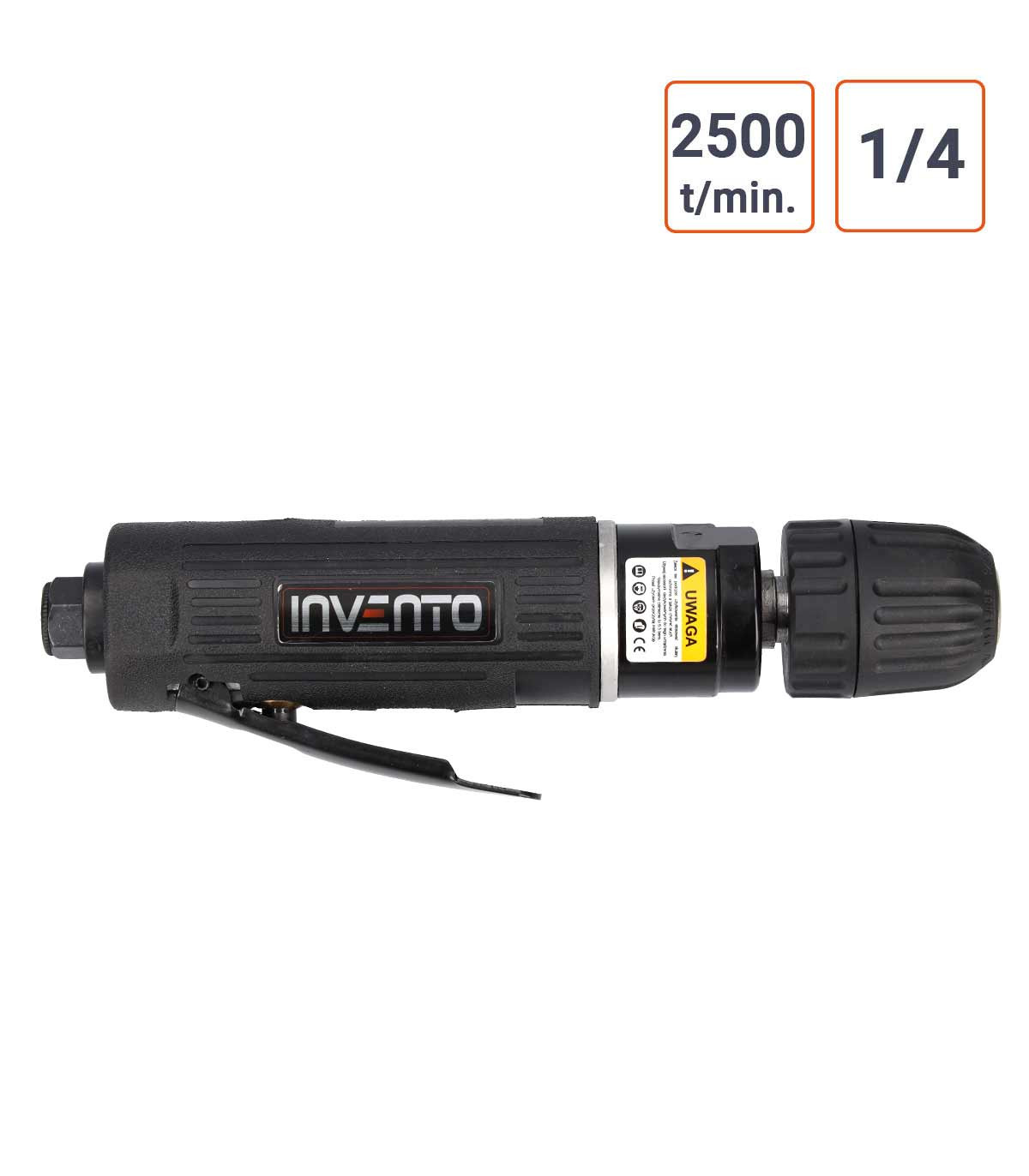 Meuleuse pneumatique basse vitesse 2.500 tours/min. à mandrin automatique