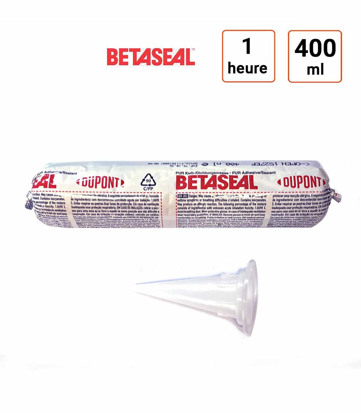 Colle à parebrise BETASEAL + 1 canule