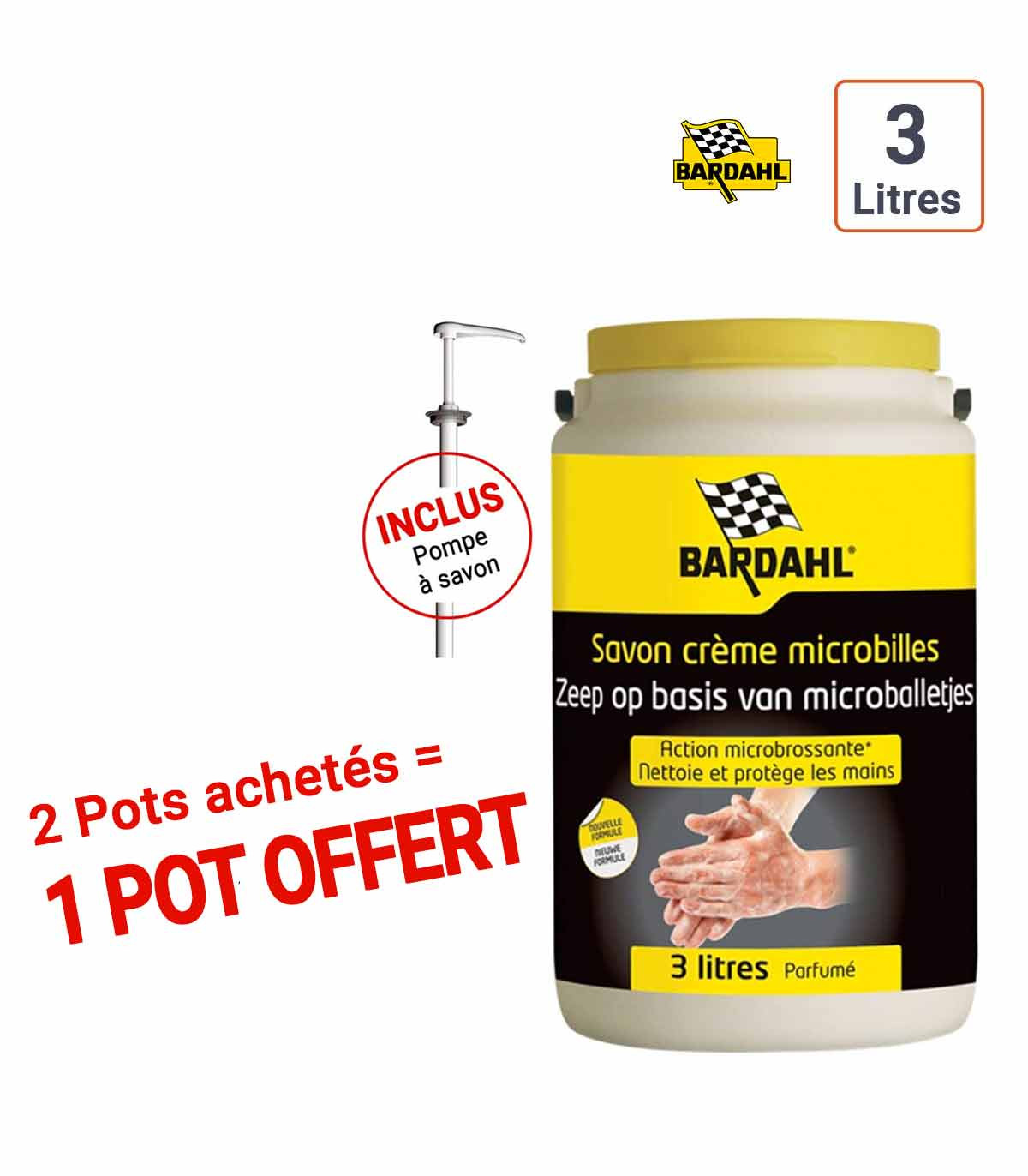 2 Savons Liquides Bardahl microparticules 3 L achetés + 1 offert