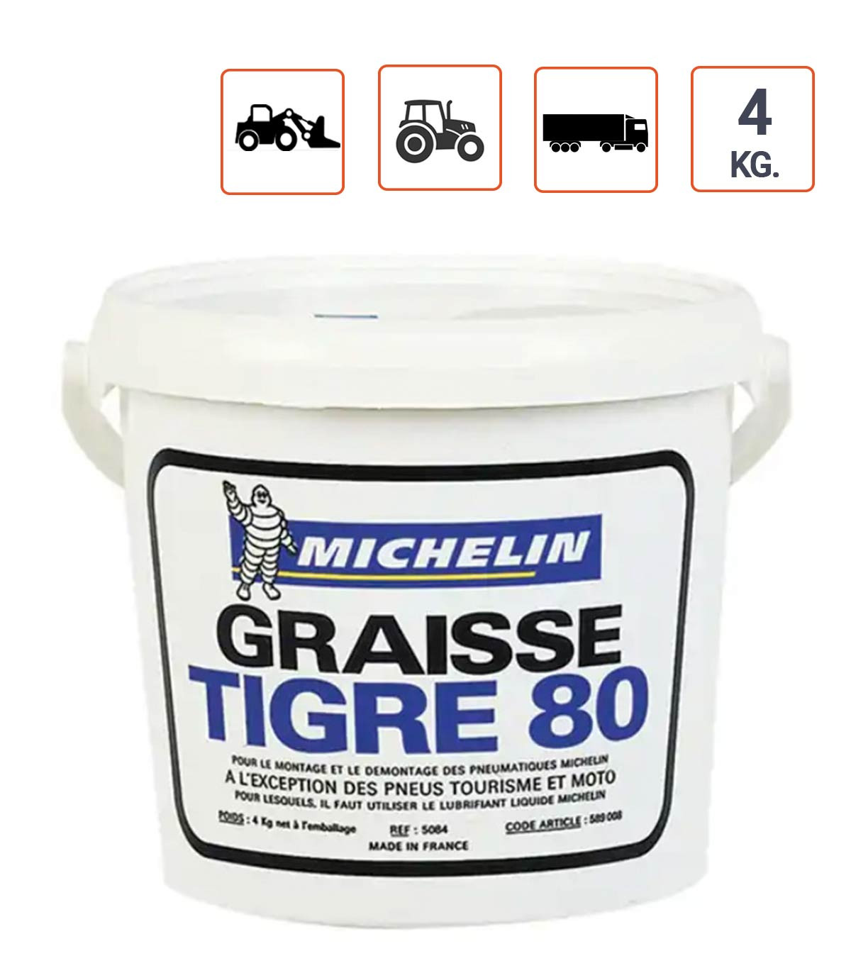 Graisse TIGRE 80 Michelin en 4 KG