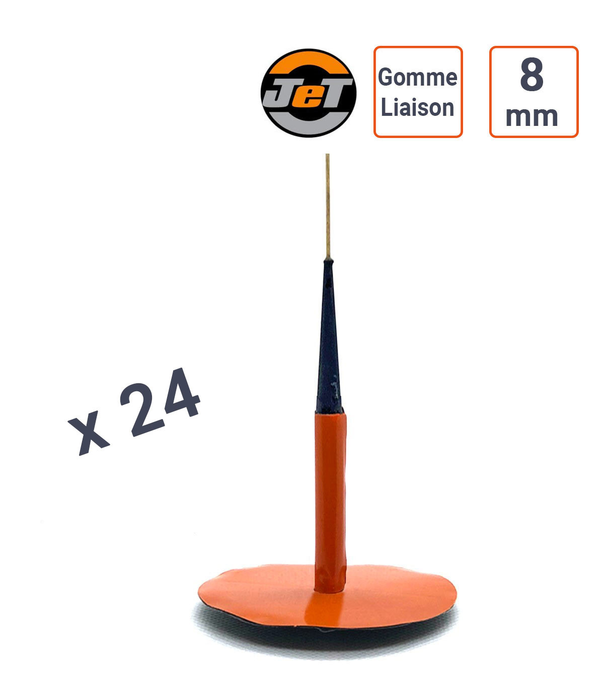 Chevilles Champignon 8mm + gomme de liaison JET par 24 ex.