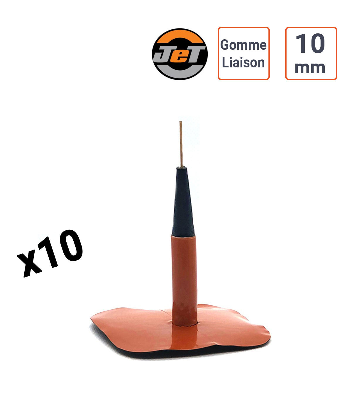 Chevilles champignon 10mm + gomme de liaison JET par 10 ex.