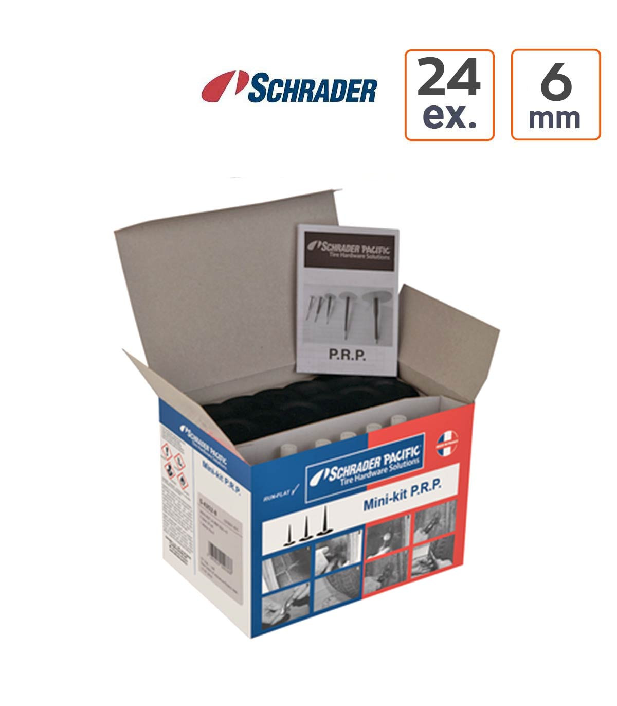 Chevilles Champignon PRP Schrader 6mm - par 24 ex.