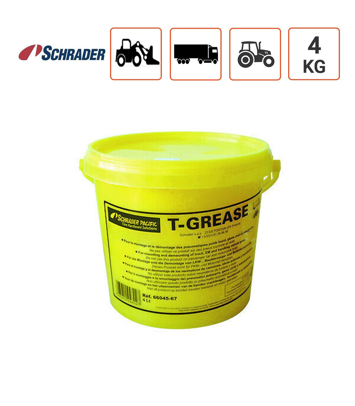 Graisse T GREASE Schrader pour pneus PL GC AGRI en 4KG