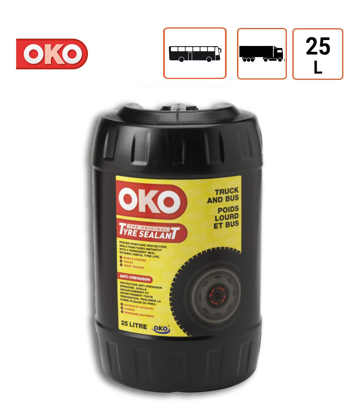 Préventif anti crevaison OKO Camion et Bus 25 LITRES