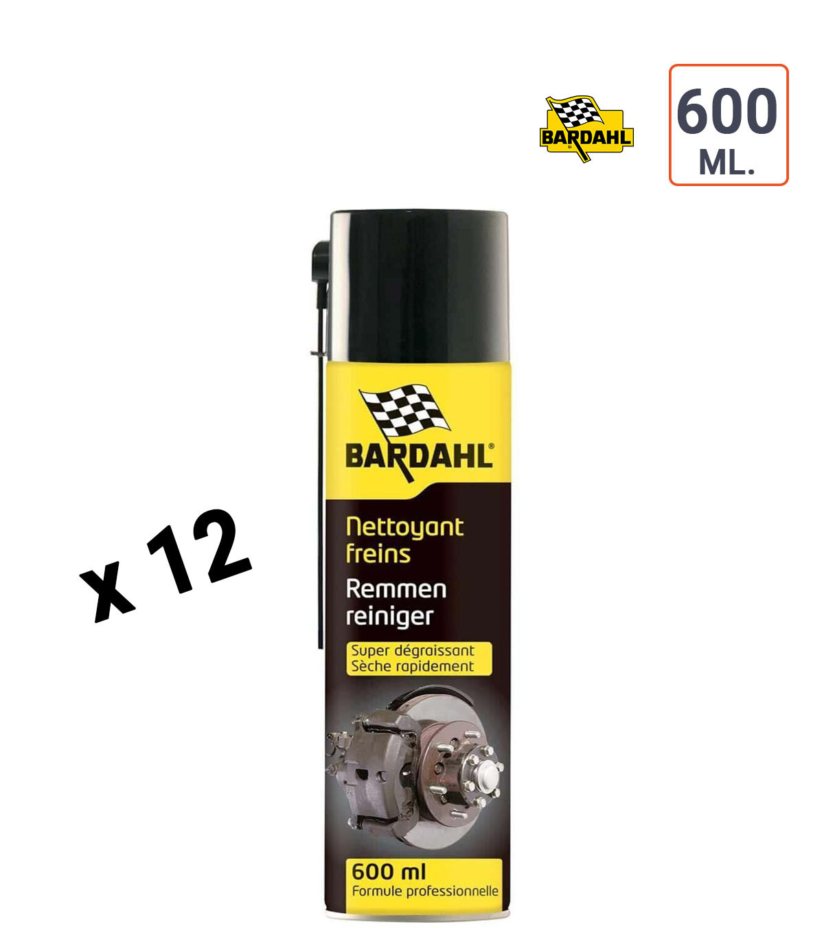 CARTON de 12 Nettoyant freins BARDAHL 600ML