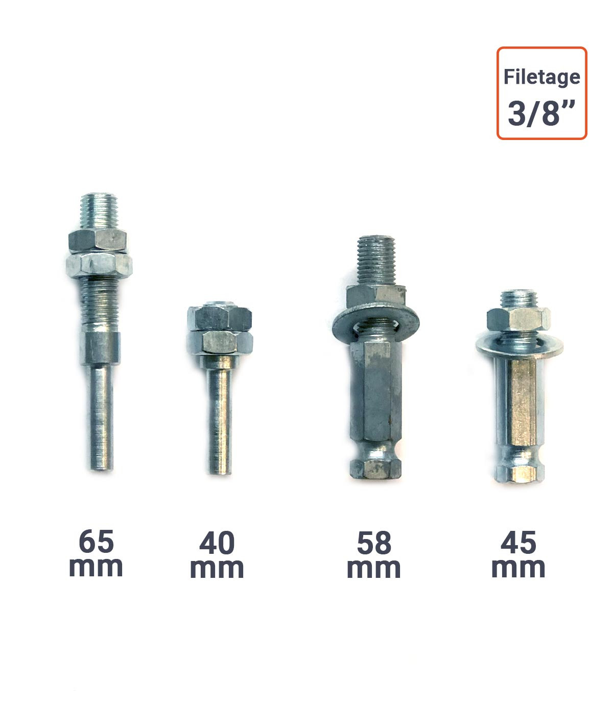 adaptateur LONG porte outils NV11 Hex11 pour Rape Cloche filetage 3/8''