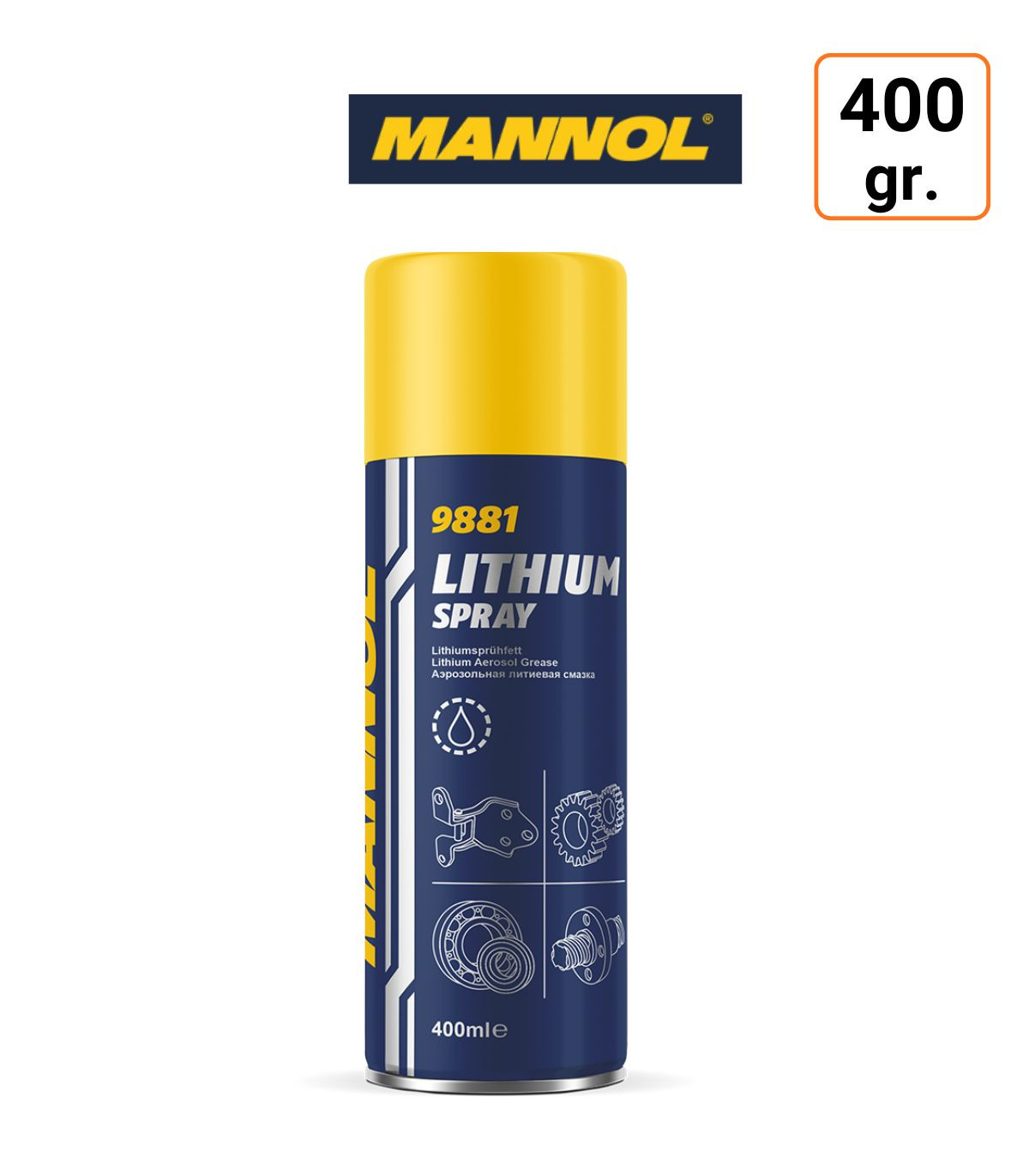 Graisse Lithium MANNOL en spray 400 gr.