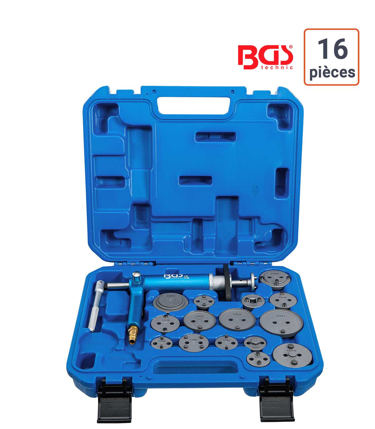Coffret repousse-pistons de frein pneumatique 16 pièces