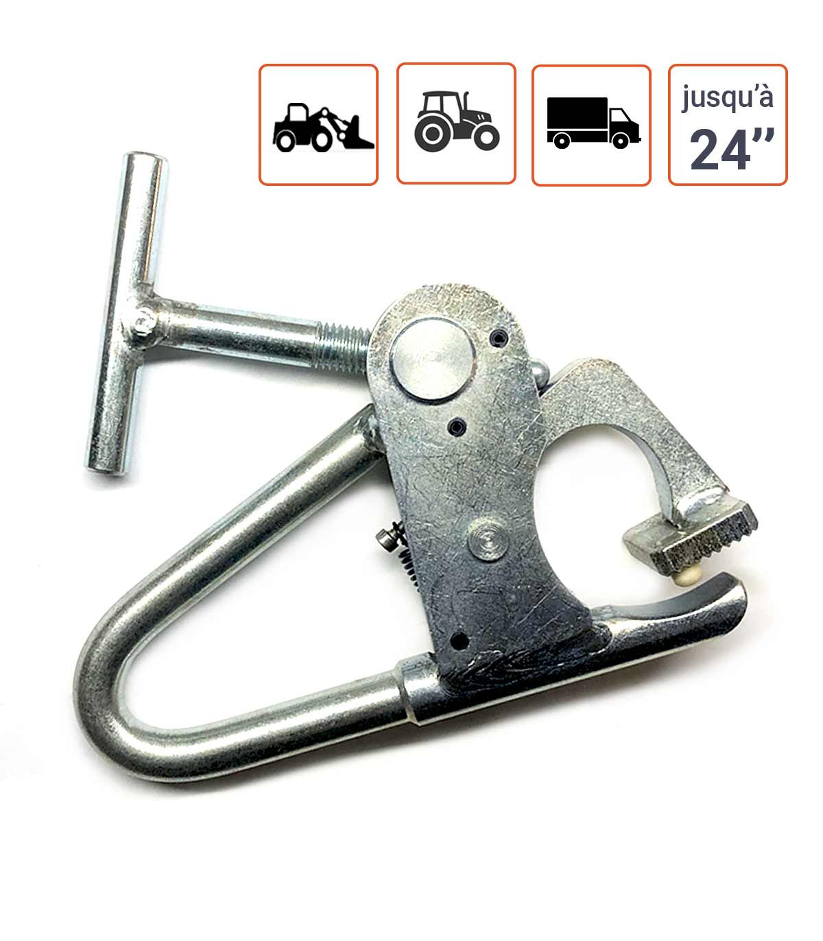 Pince bloque talon pneus PL Agri Génie Civil