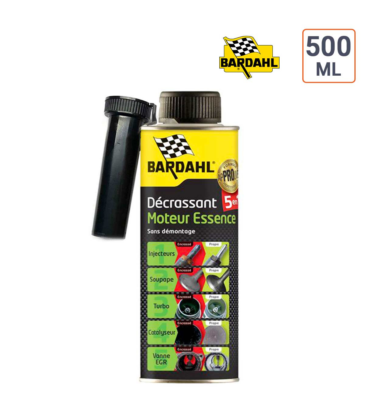 Décrassant Moteur ESSENCE 5 en 1 Bardahl - 500 ml