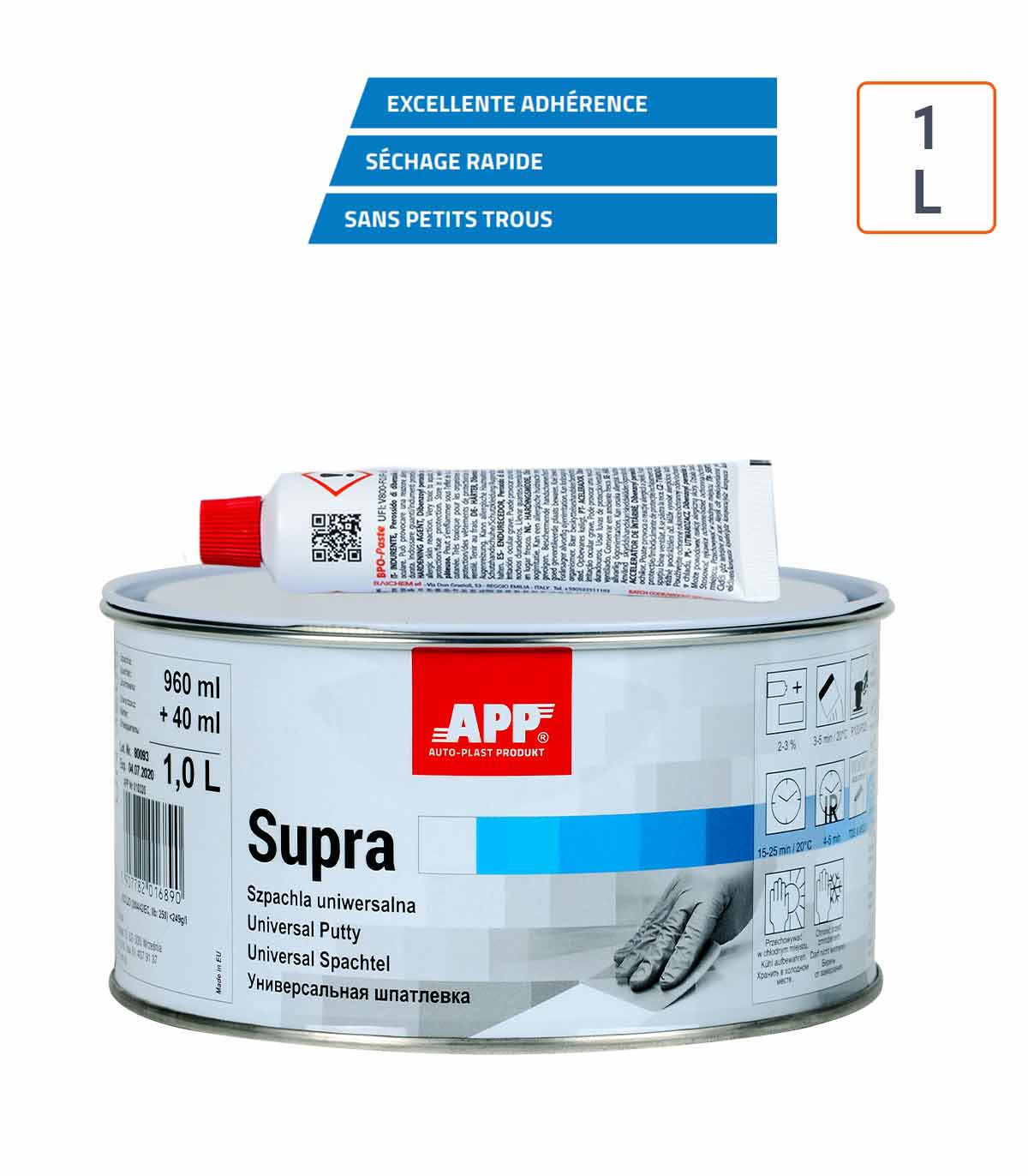 Mastic Polyester Universel SUPRA 1 Litre