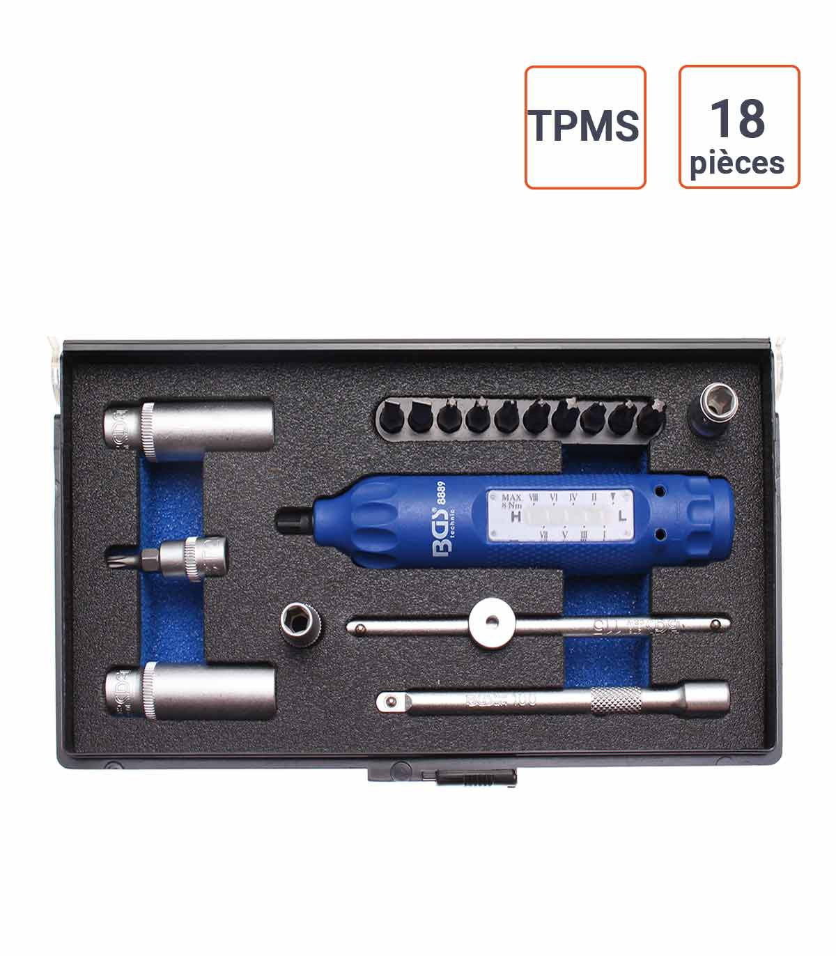 Coffret  à outils 18 pièces pour valve TPMS