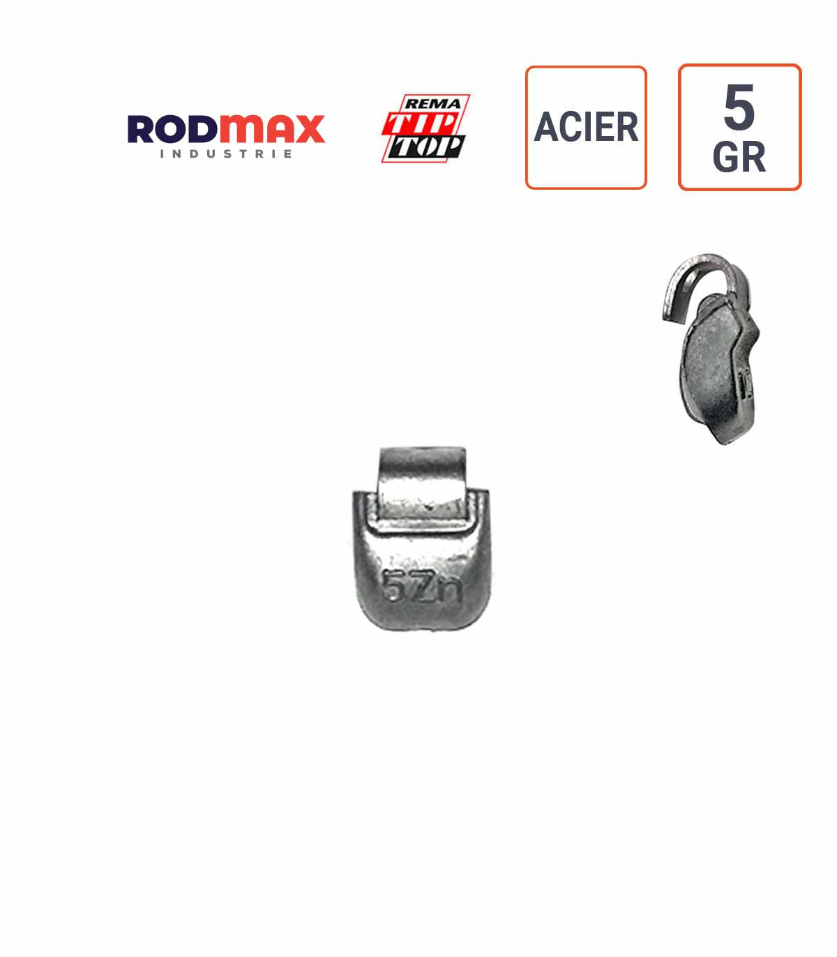 Masses ACIER de 5 gr.  boite de 100 ex. RODMAX