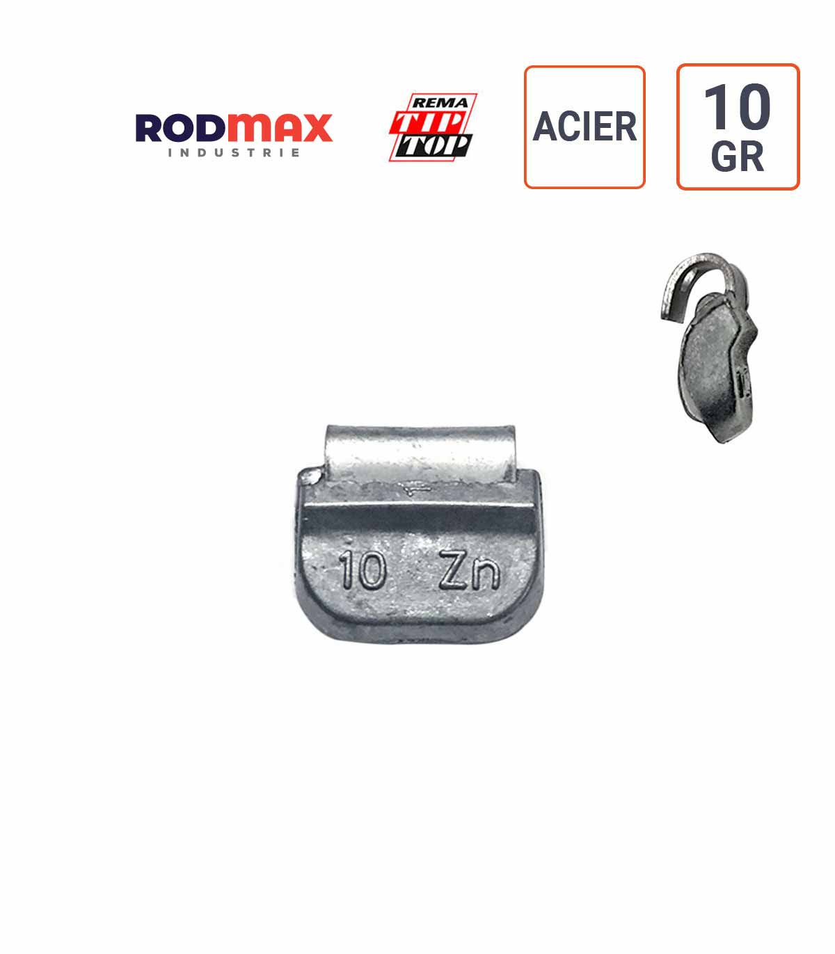 Masses ACIER de 10 gr.  boite de 100 ex. RODMAX