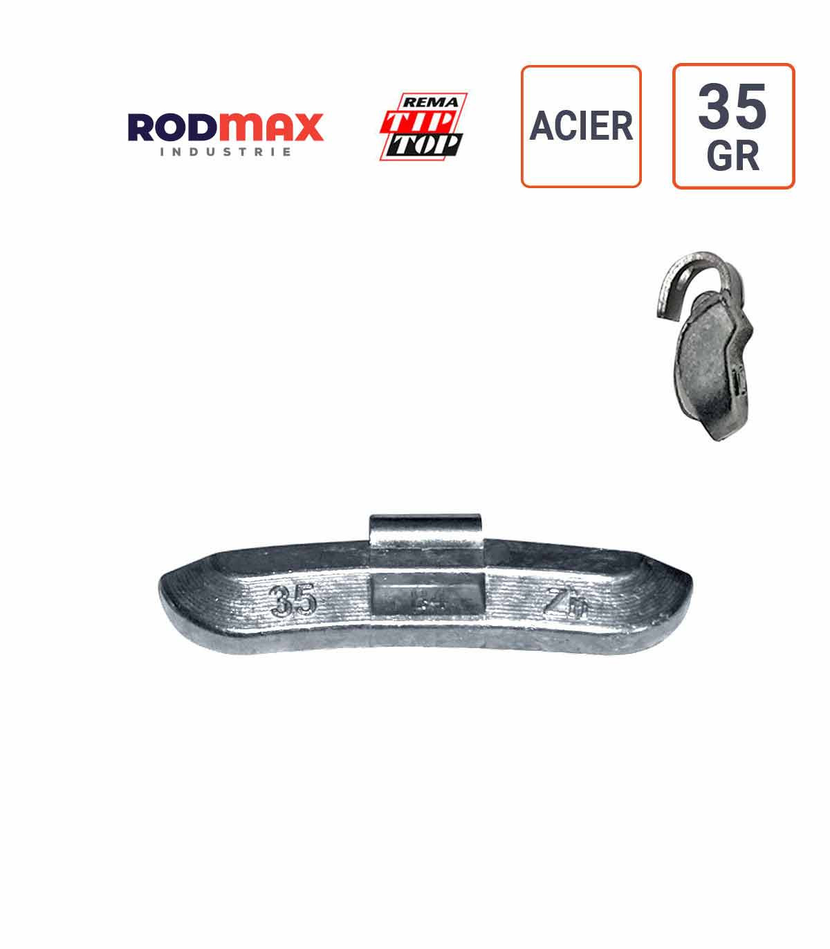 Masses ACIER de 35 gr.  boite de 50 ex. RODMAX