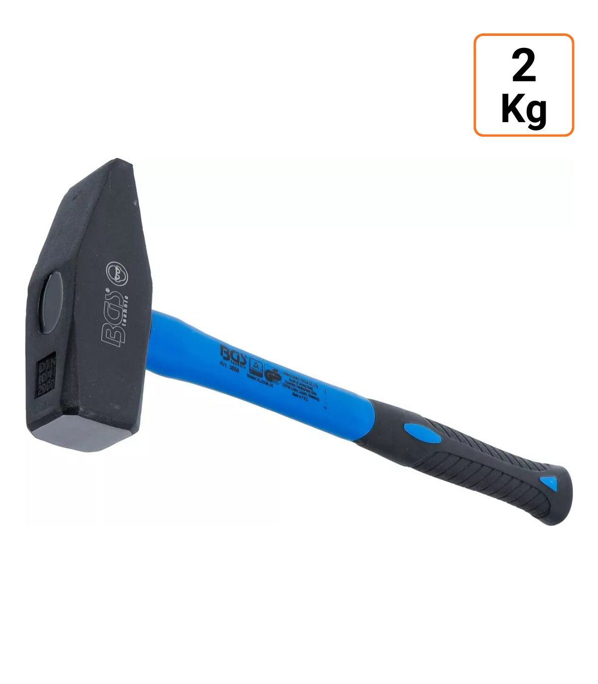 Marteau mécanicien manche en fibres de verre 2 Kg