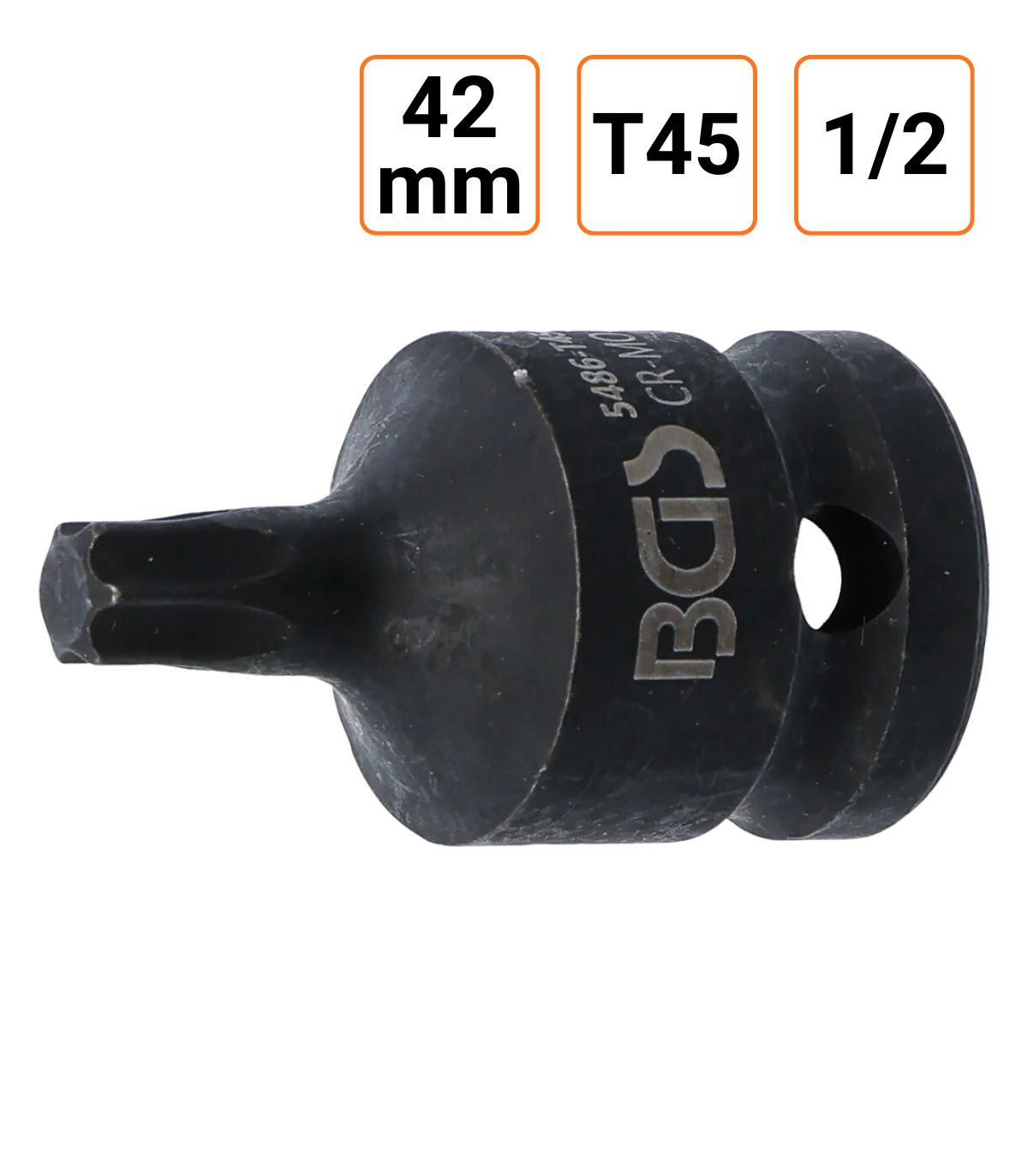 Douille à choc Torx T45 1/2" pouce longueur 42 mm