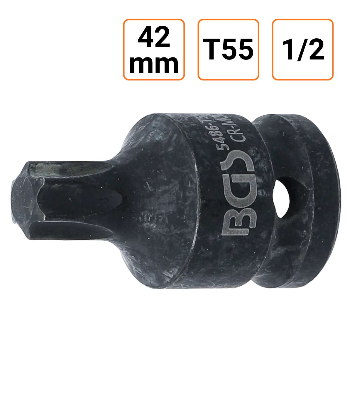 Douille à choc Torx T55 1/2" pouce longueur 42 mm