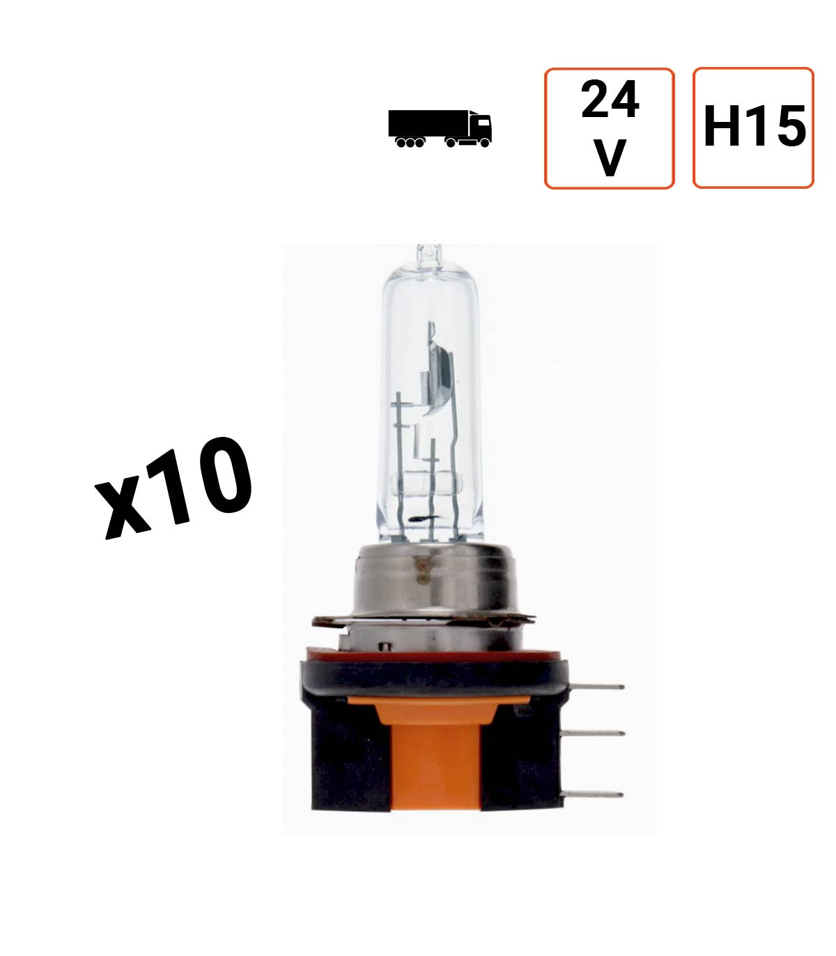Ampoule H15 24V 60/20 W - Boite de 10 ex.