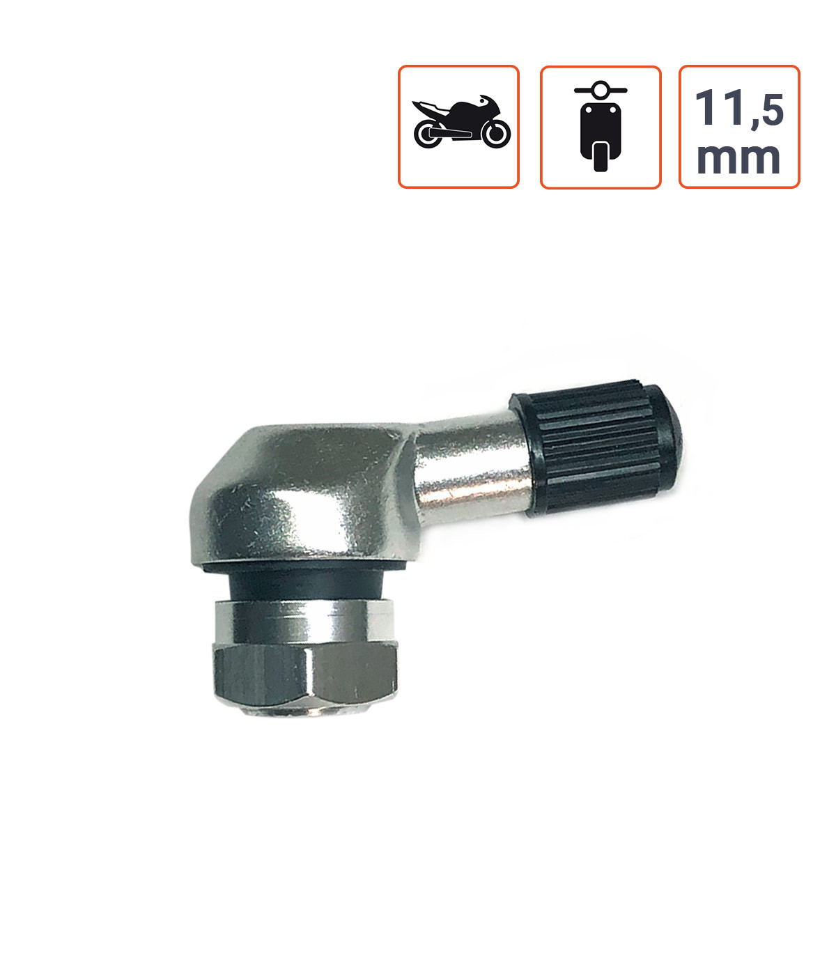 Valve coudée type DCV 510 pour scooter et moto.