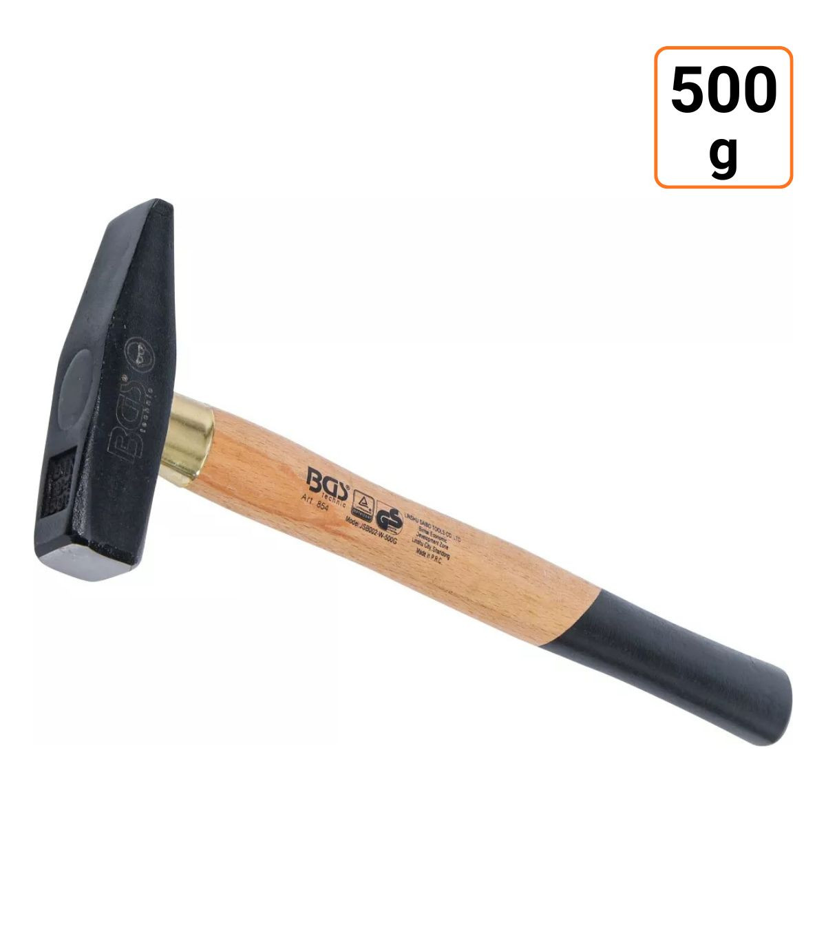 Marteau mécanicien manche en bois 500 g