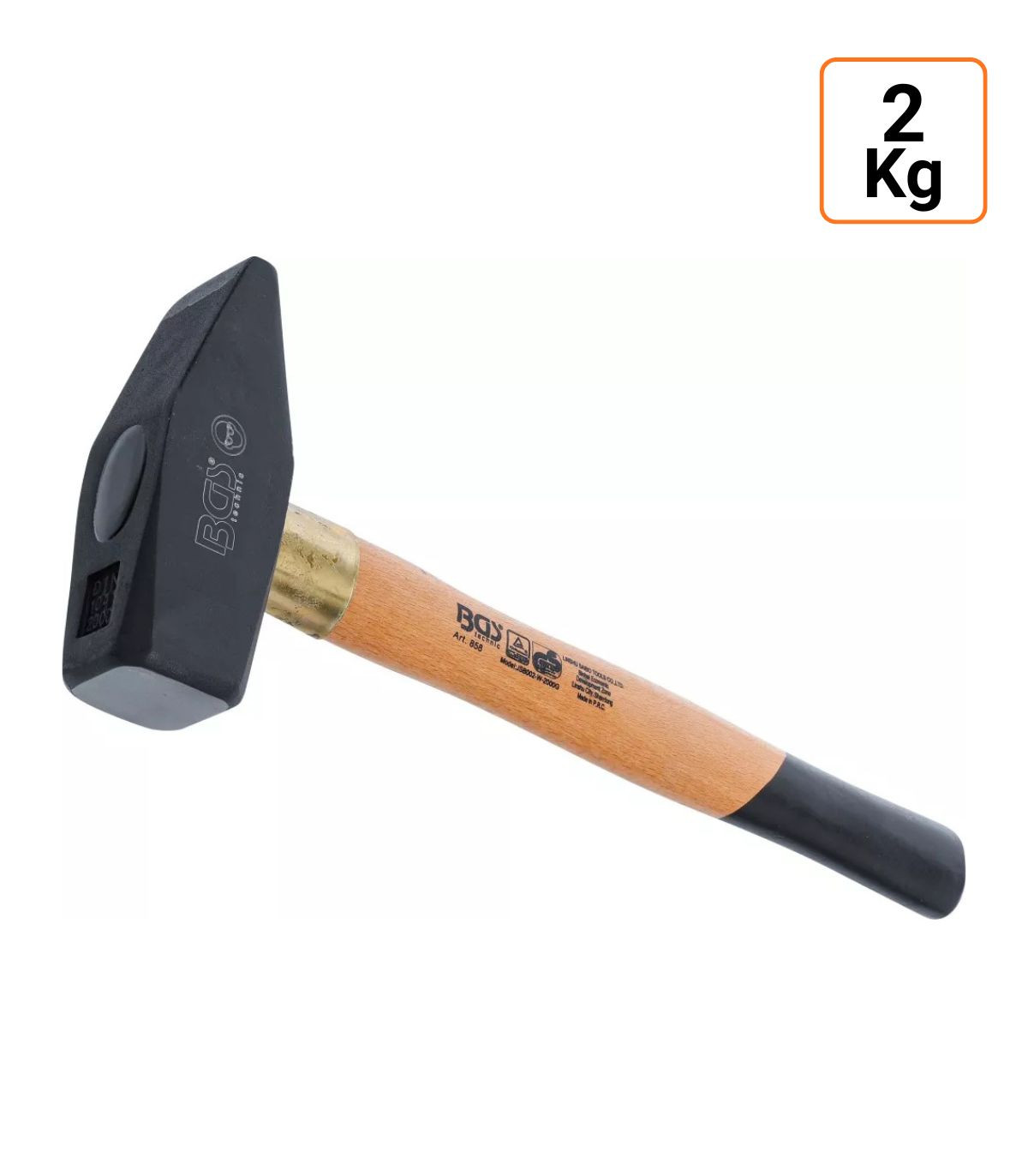 Marteau mécanicien manche en bois 2 Kg