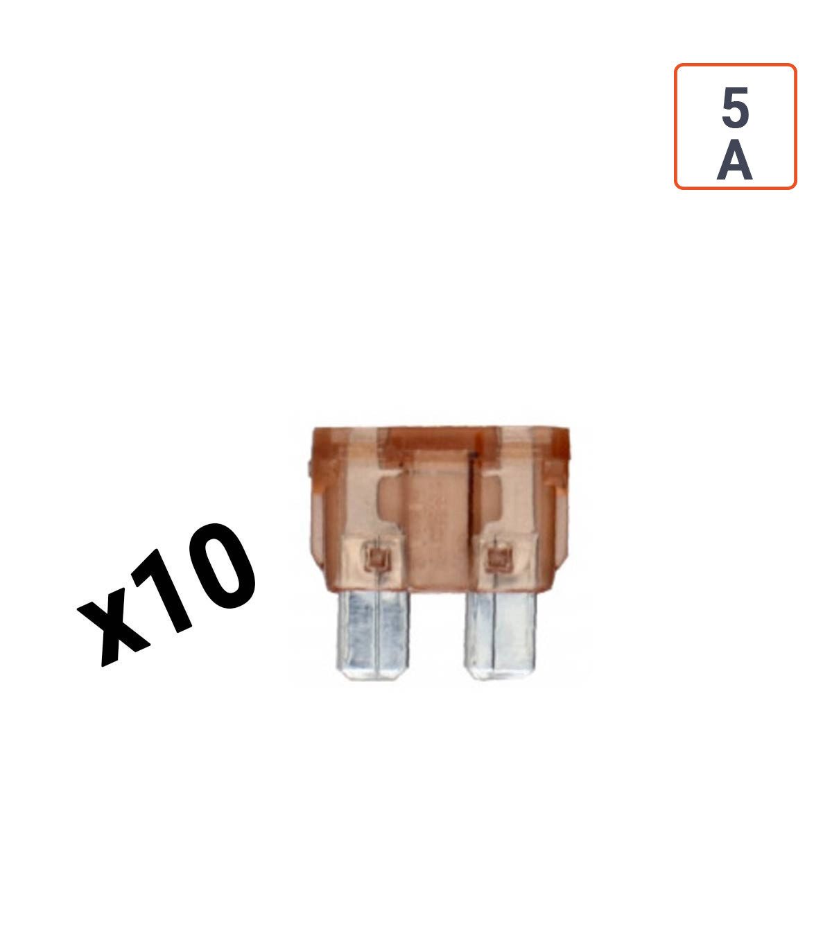Fusible voiture Standard 5A - vendu par 10 ex.