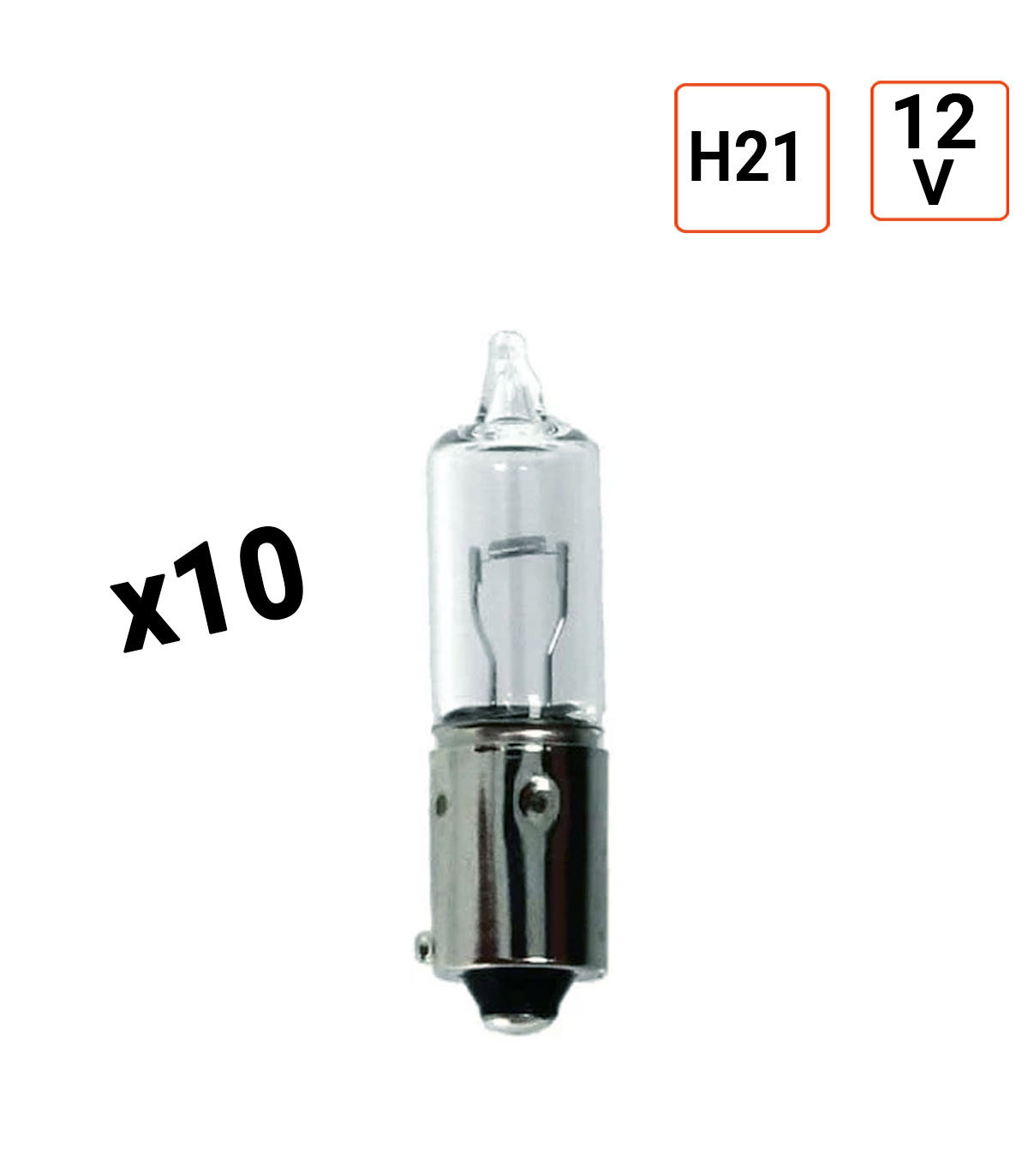 Ampoule H21 12V Culot BAY19S - Boite de 10 ex.