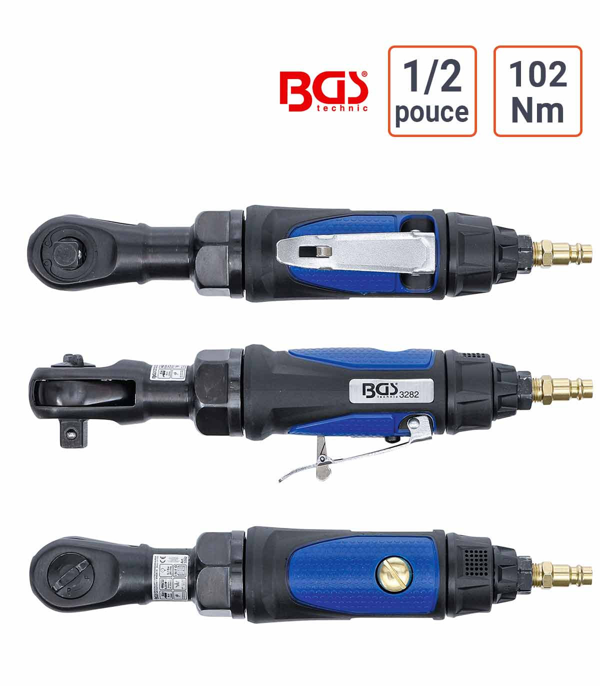 Cliquet pneumatique 1/2 pouce 102 Nm