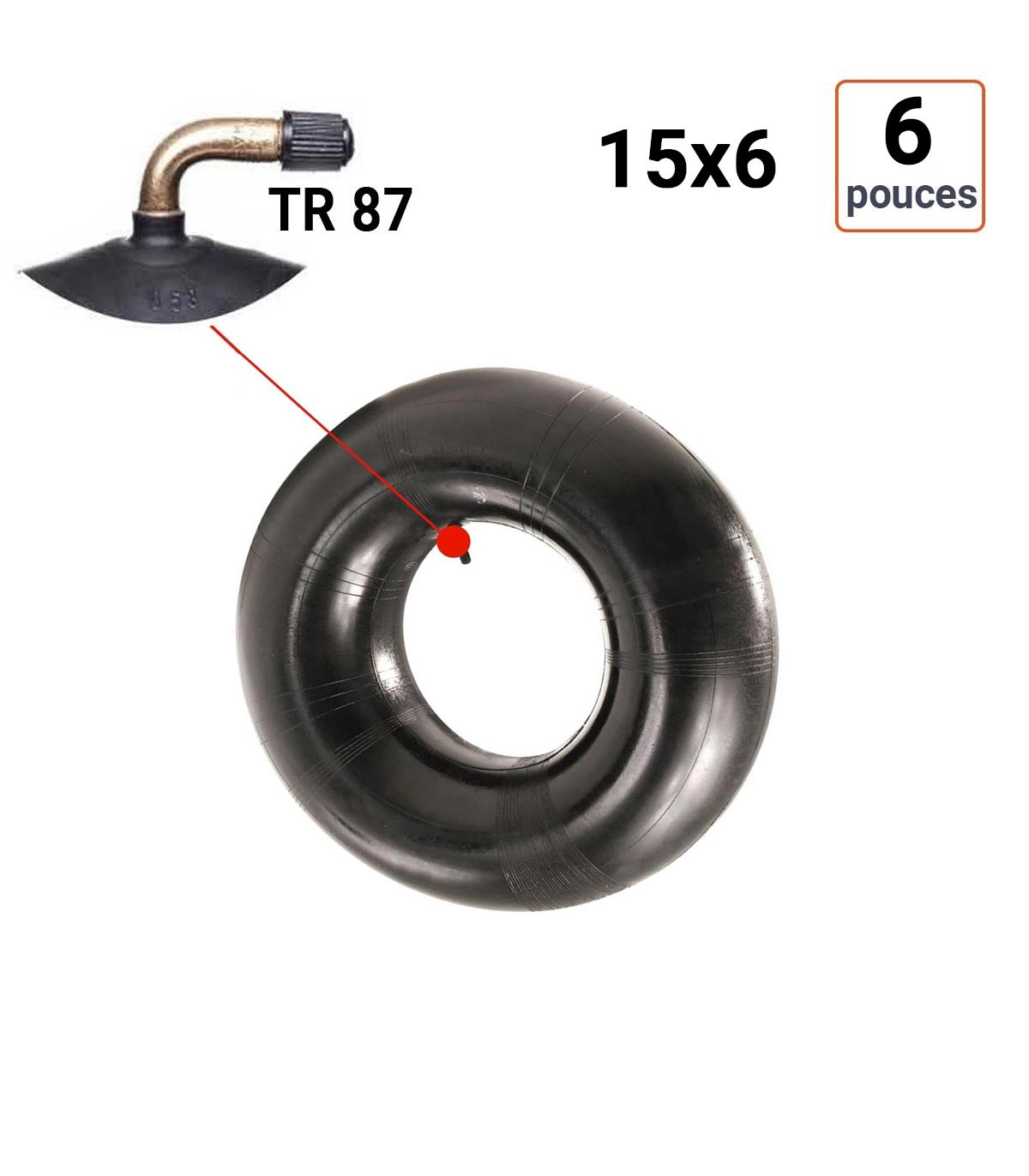 Chambre à Air 15X6-6 valve TR 87