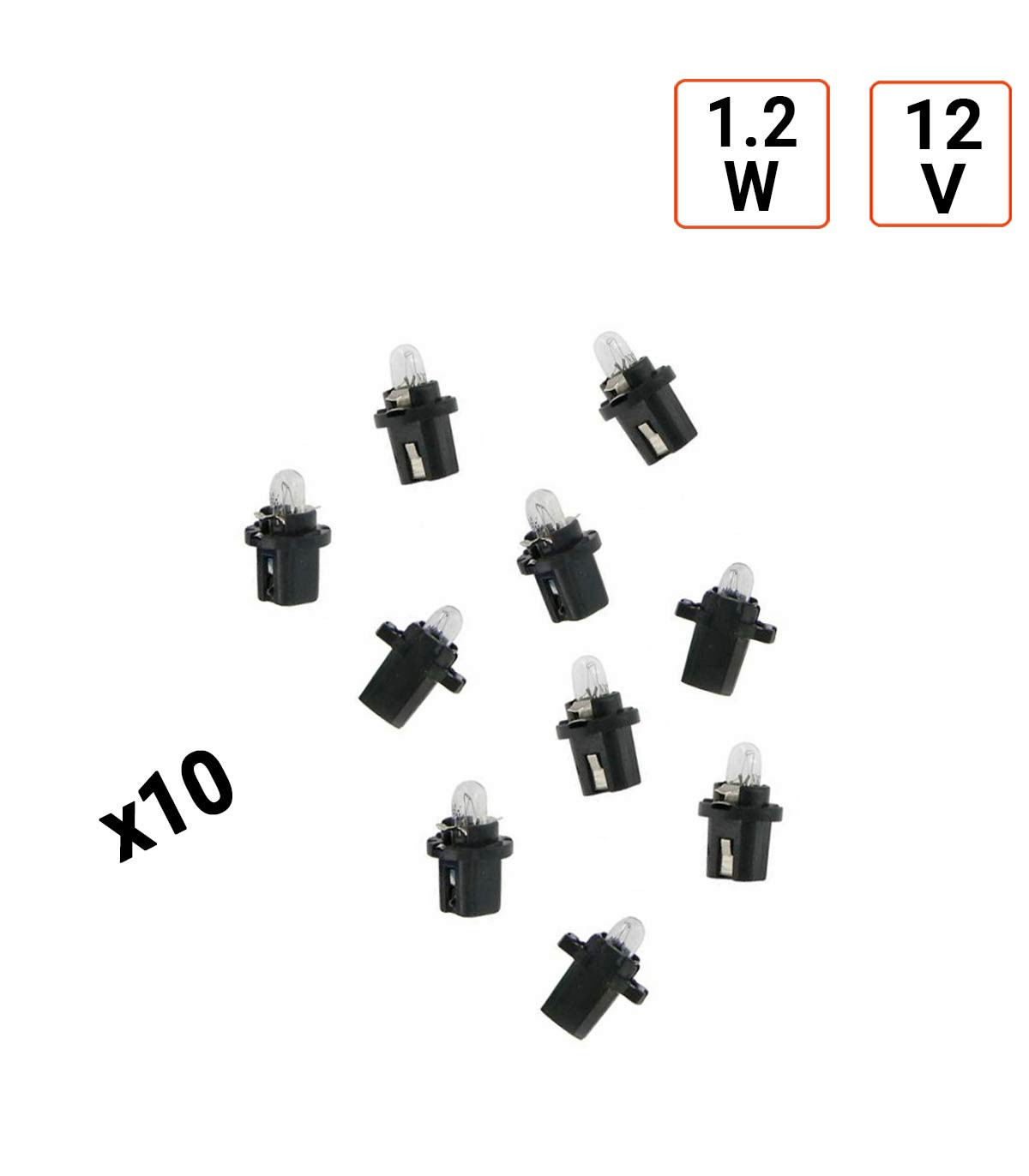 AmpoulesTableau de Bord 1.2W 12V culot B8.5d - Boite de 10 ex.