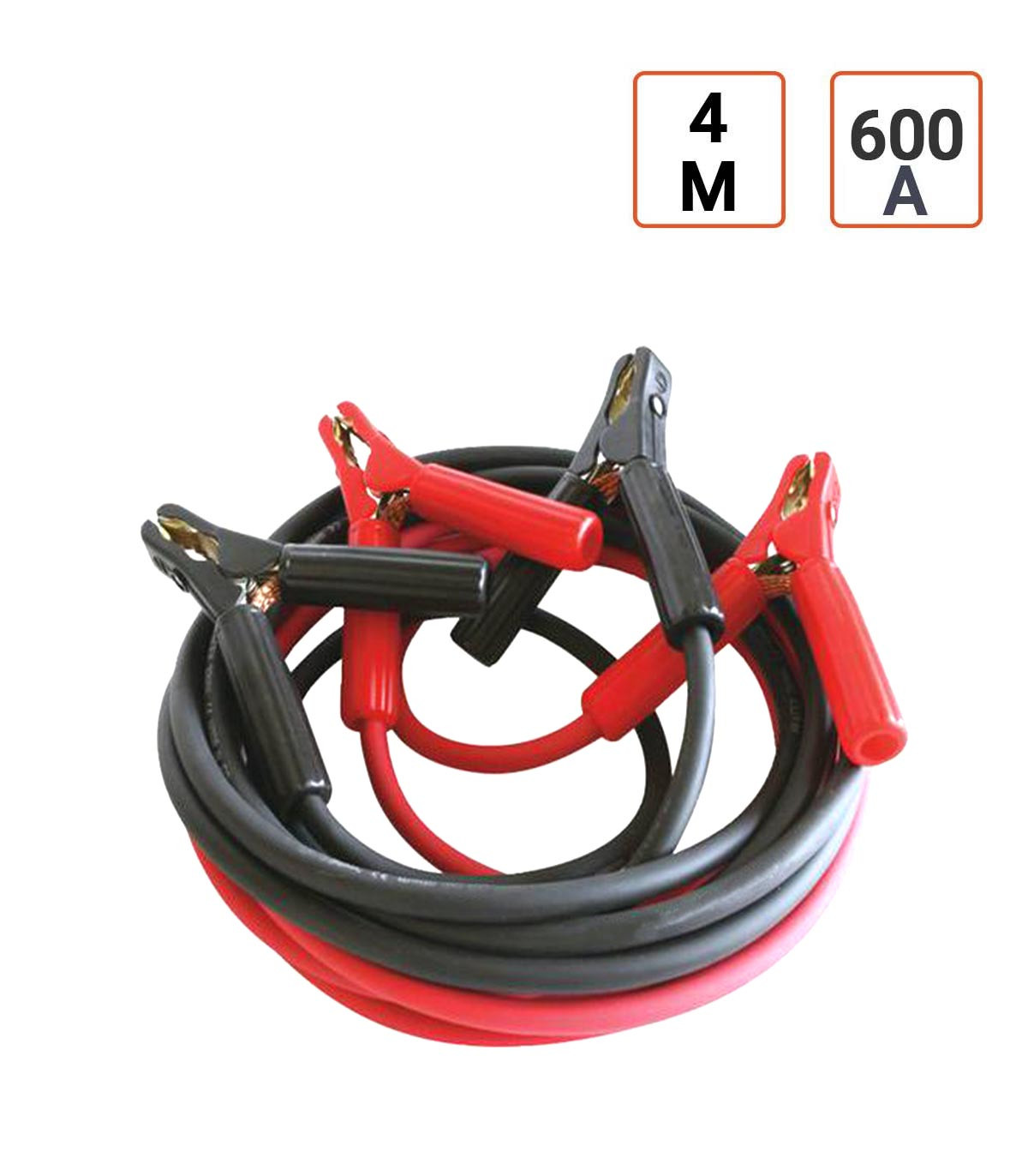 Cables de démarrage batterie 600 ampères en 4 mètres
