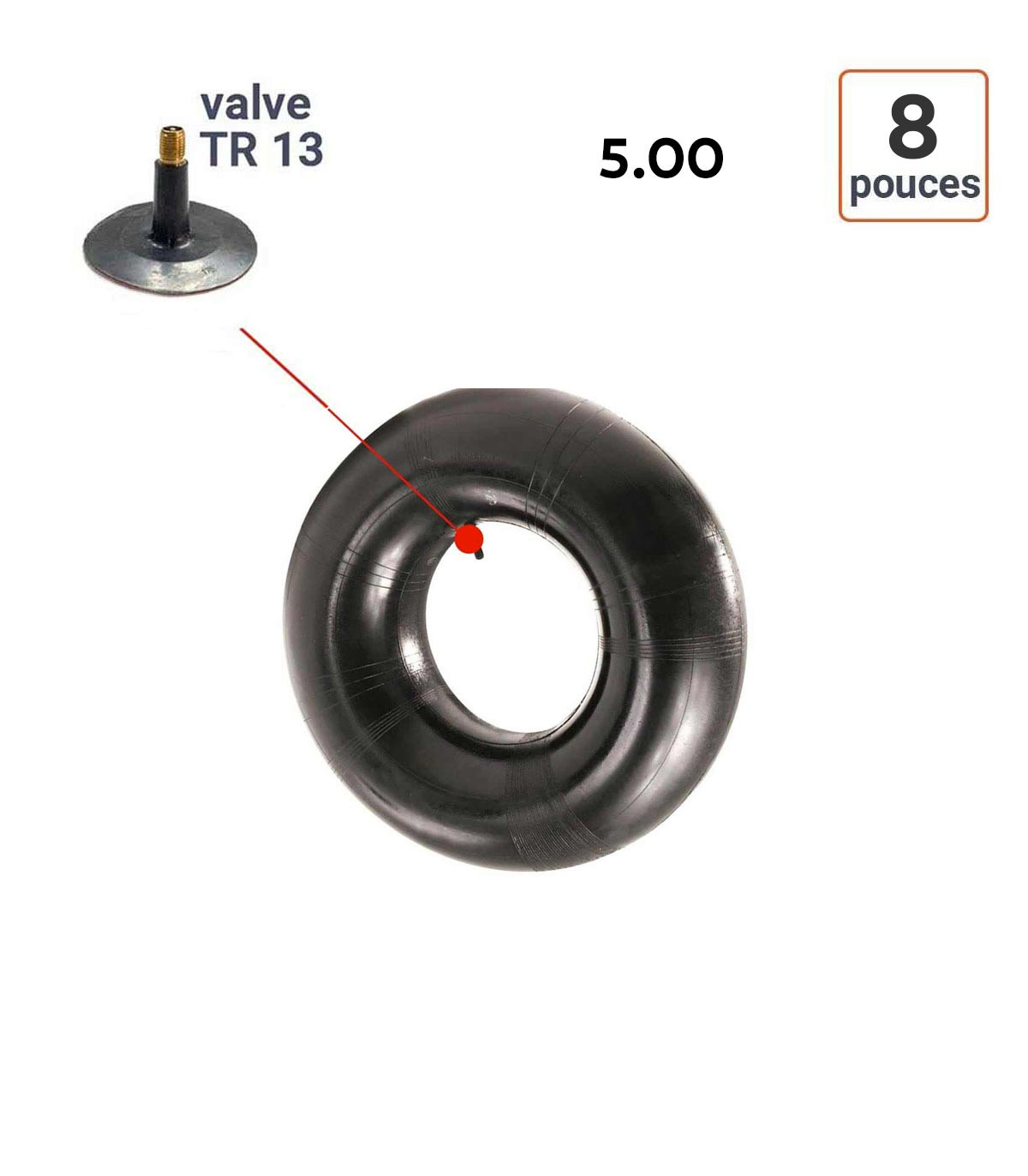 Chambre à Air 5.00-8 valve TR 13