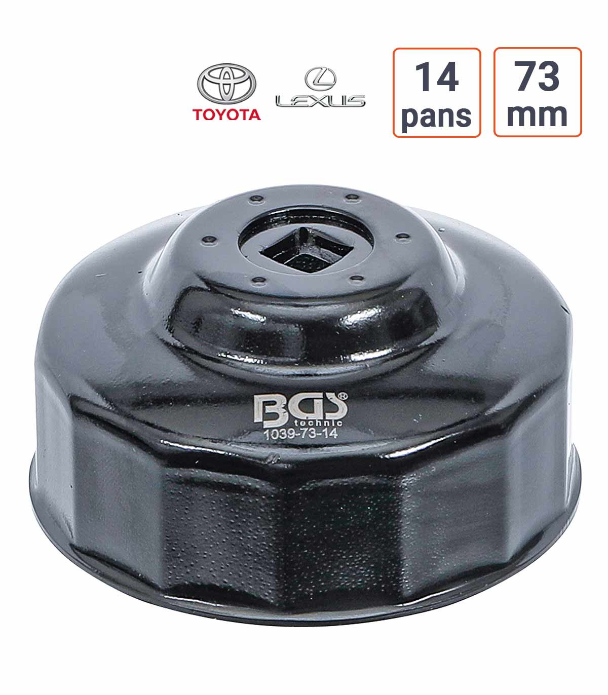 Cloche à filtre à huile 14 pans  73 mm pour Lexus, Toyota