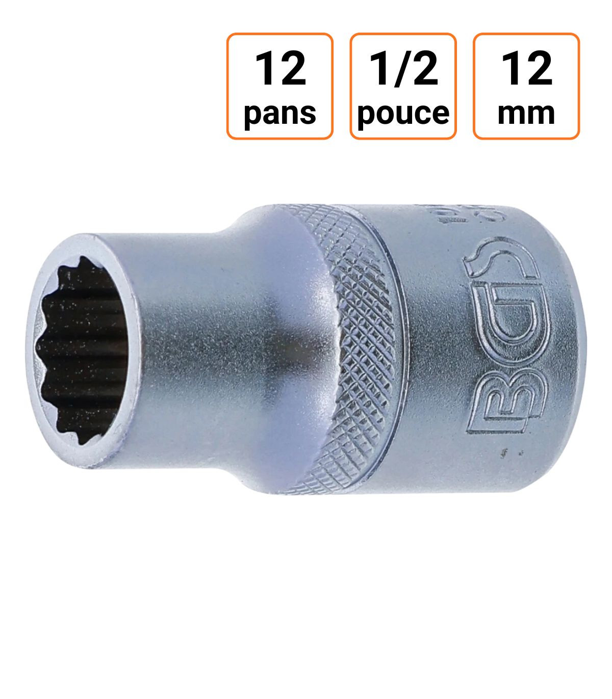 Douille CRV douze pans 1/2 pouce en 12mm