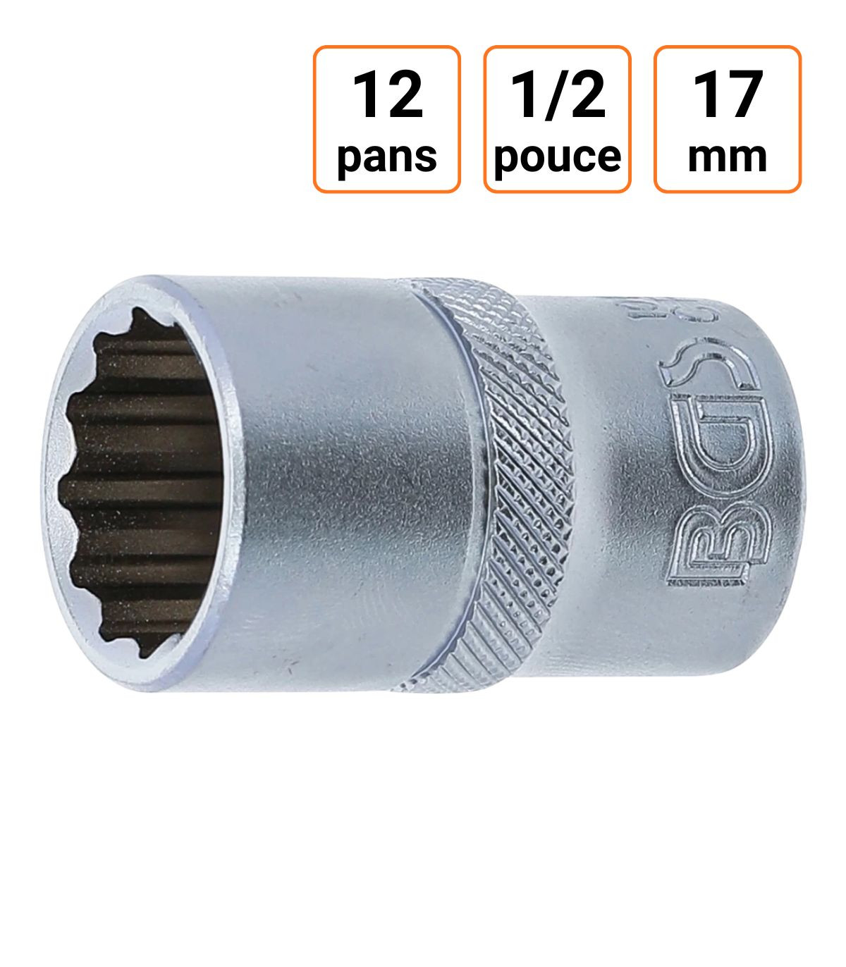 Douille CRV douze pans 1/2 pouce en 17mm