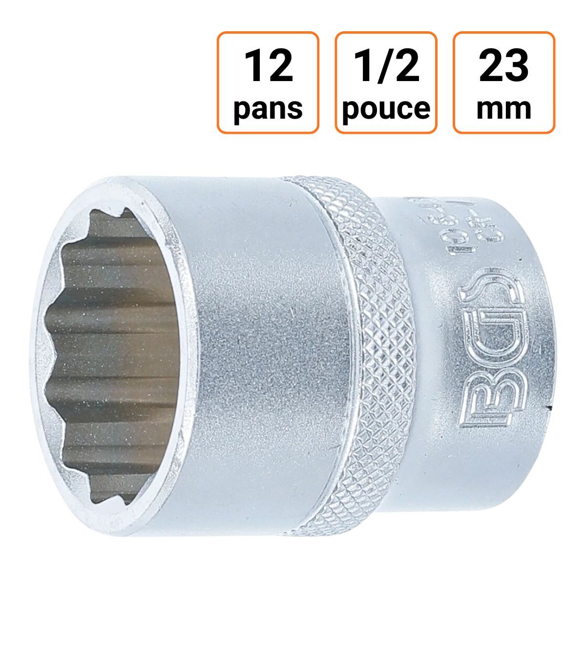 Douille CRV douze pans 1/2 pouce en 23mm