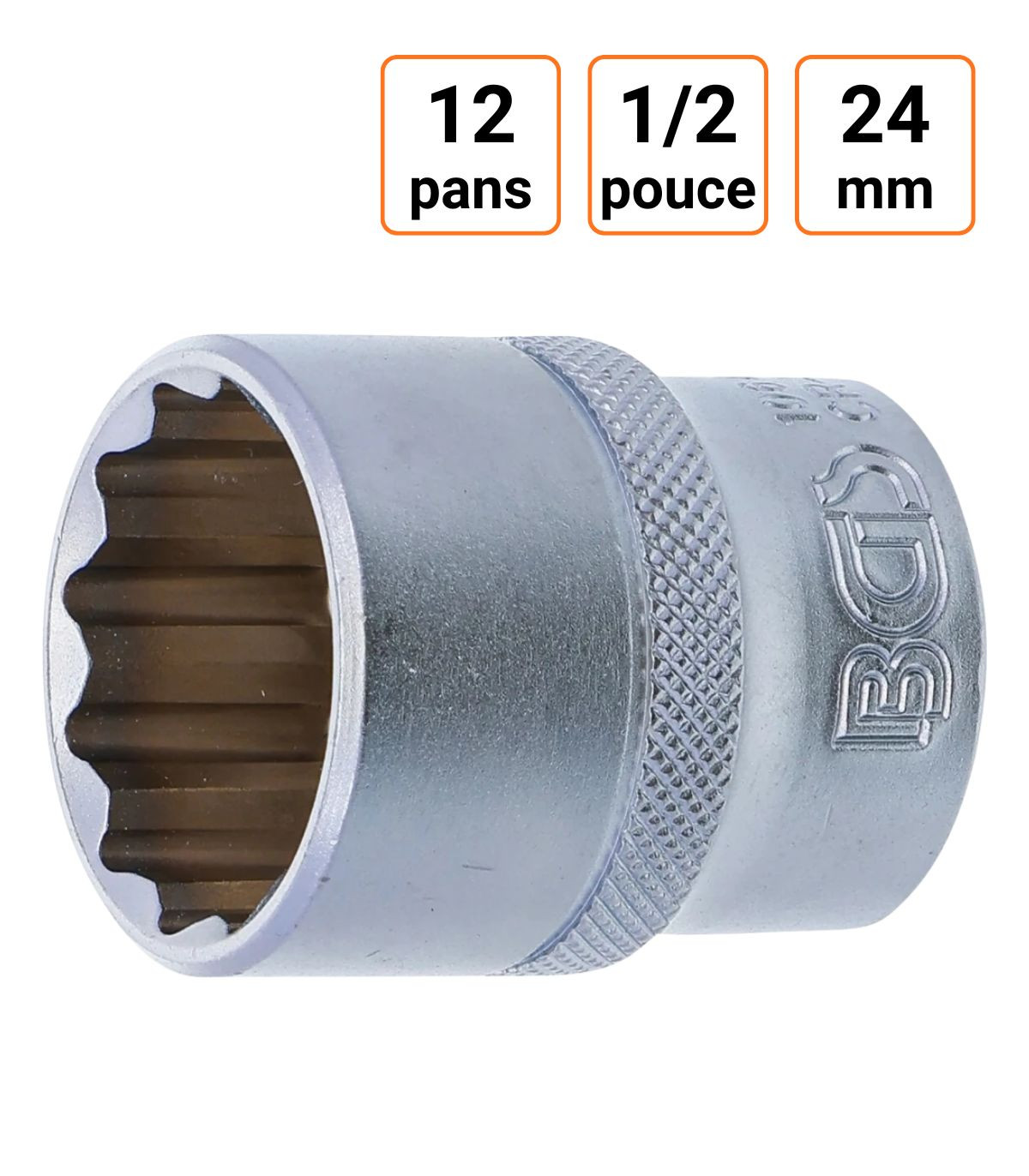 Douille CRV douze pans 1/2 pouce en 24mm