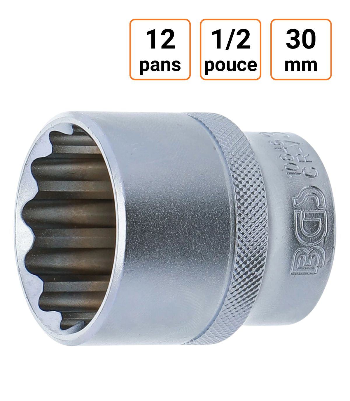 Douille CRV douze pans 1/2 pouce en 30mm