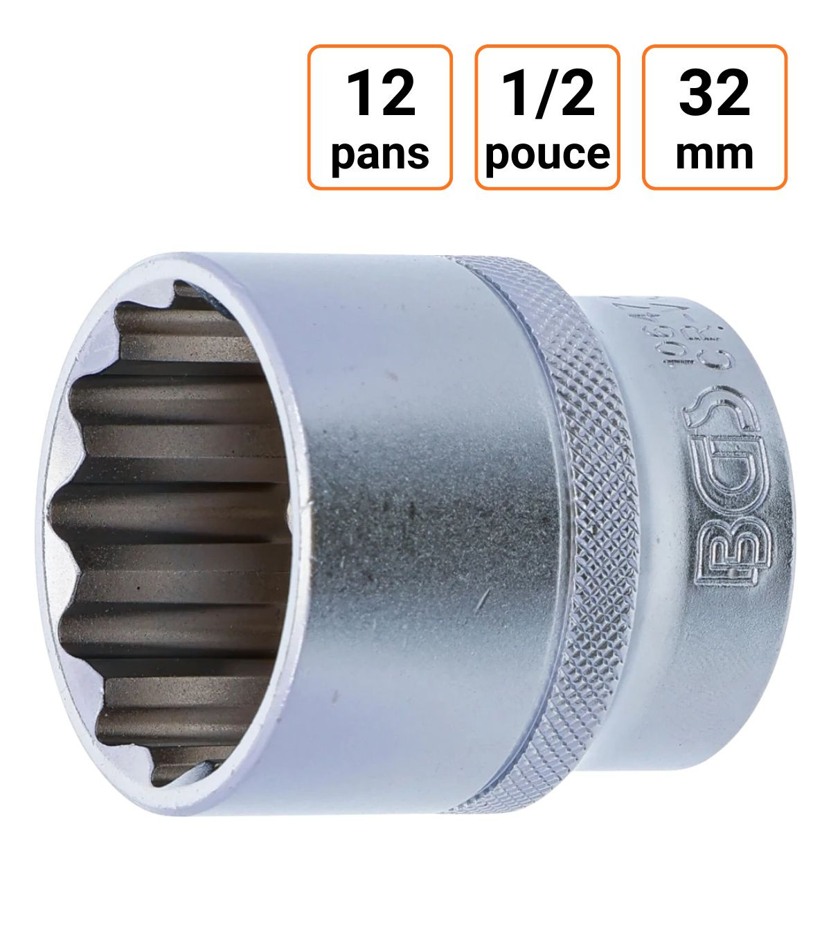 Douille CRV douze pans 1/2 pouce en 32mm