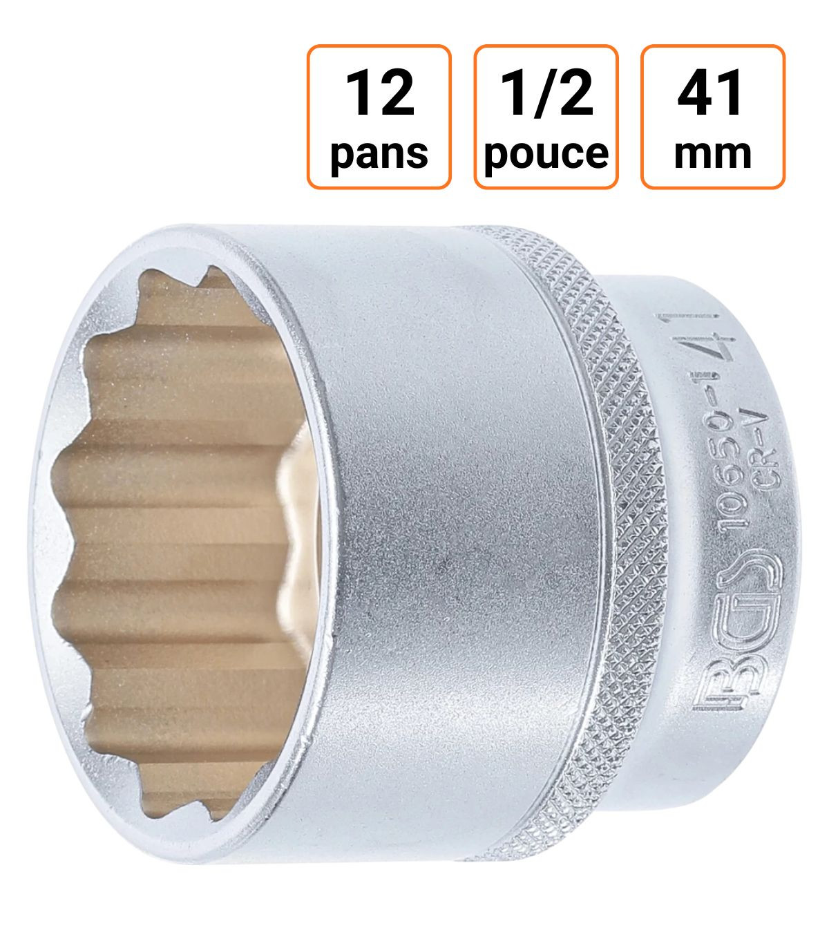 Douille CRV douze pans 1/2 pouce en 41mm