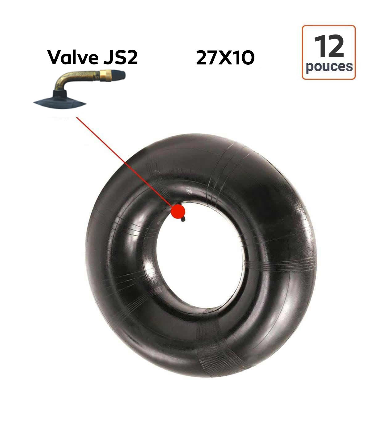 Chambre à Air 27X10-12 valve JS2