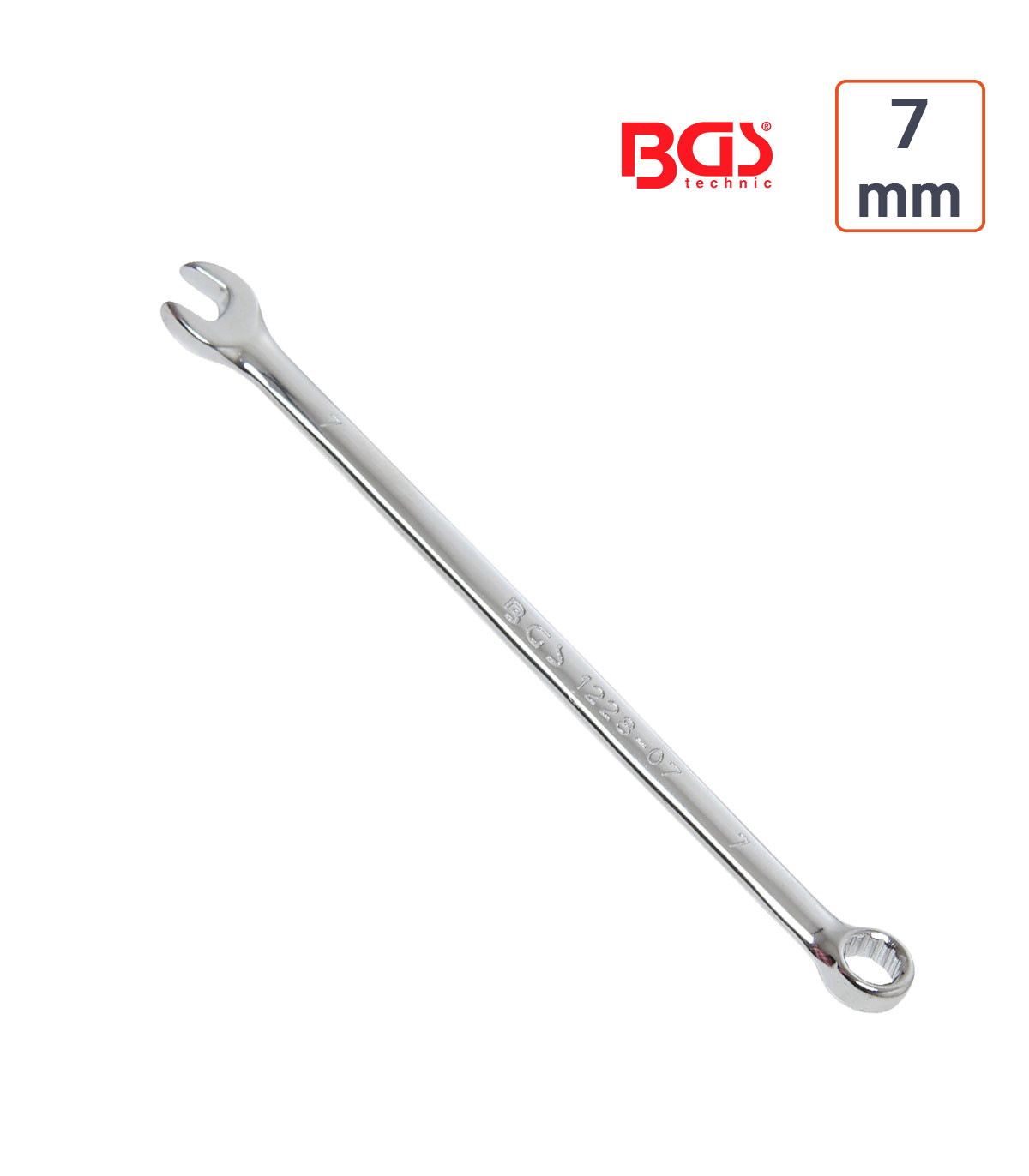 Clé mixte 7 mm extra longue haute qualité