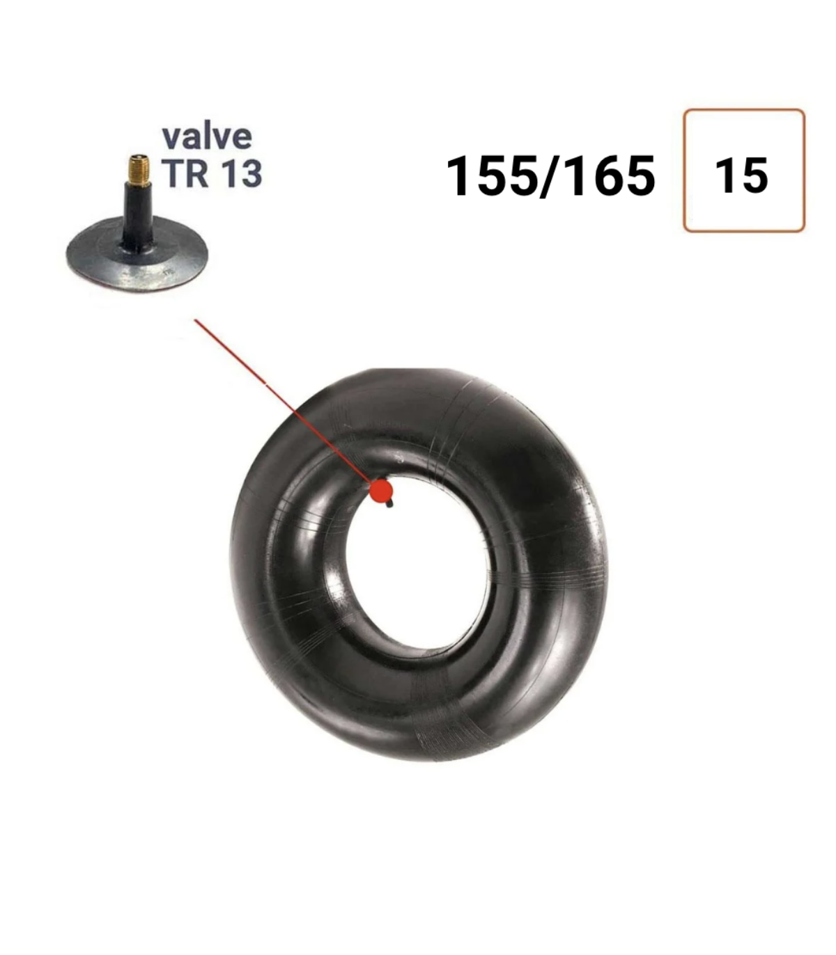 Chambre à air 155/165-15 valve TR13