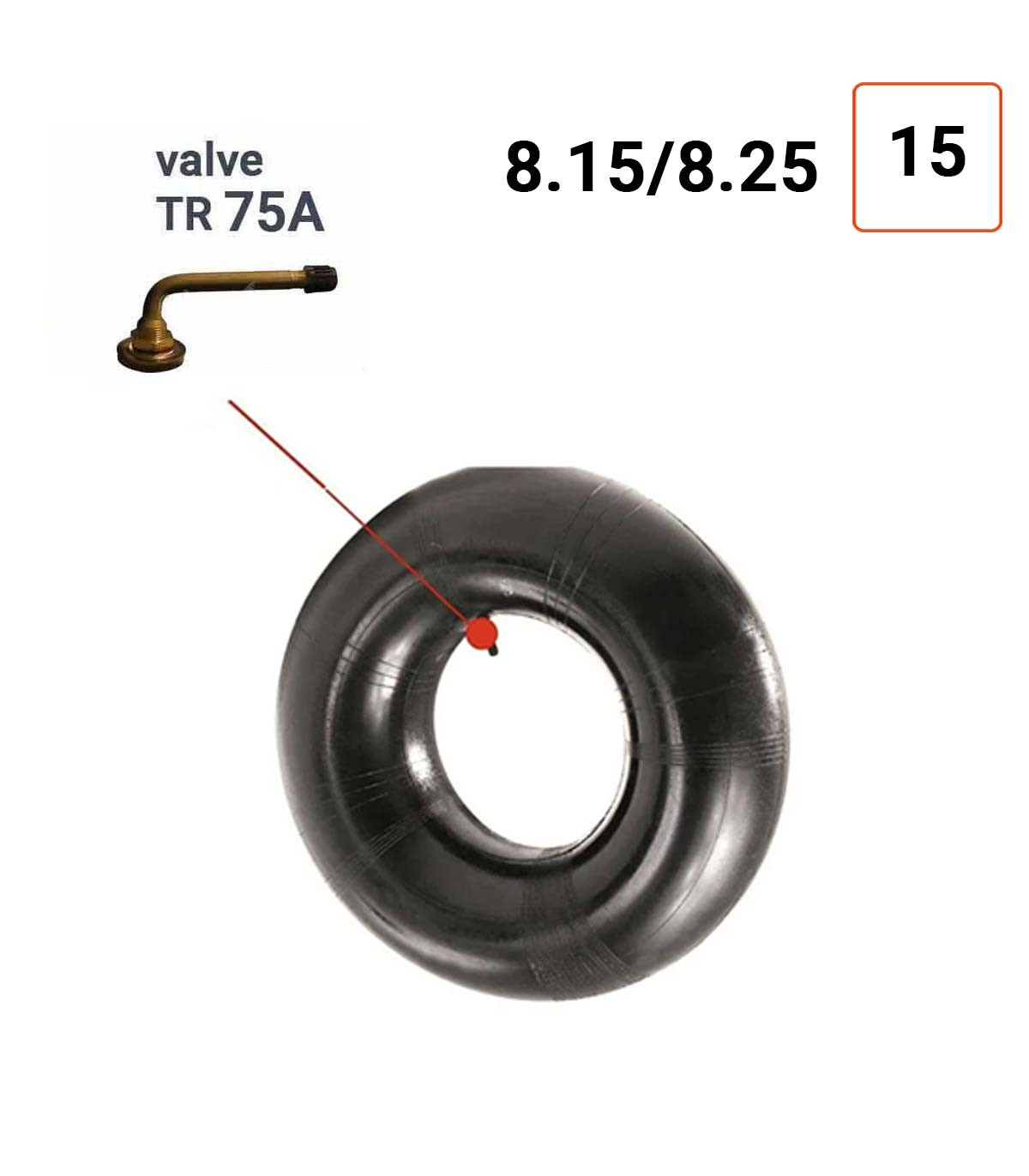 Chambre à air 8.15/8.25-15 valve TR75A