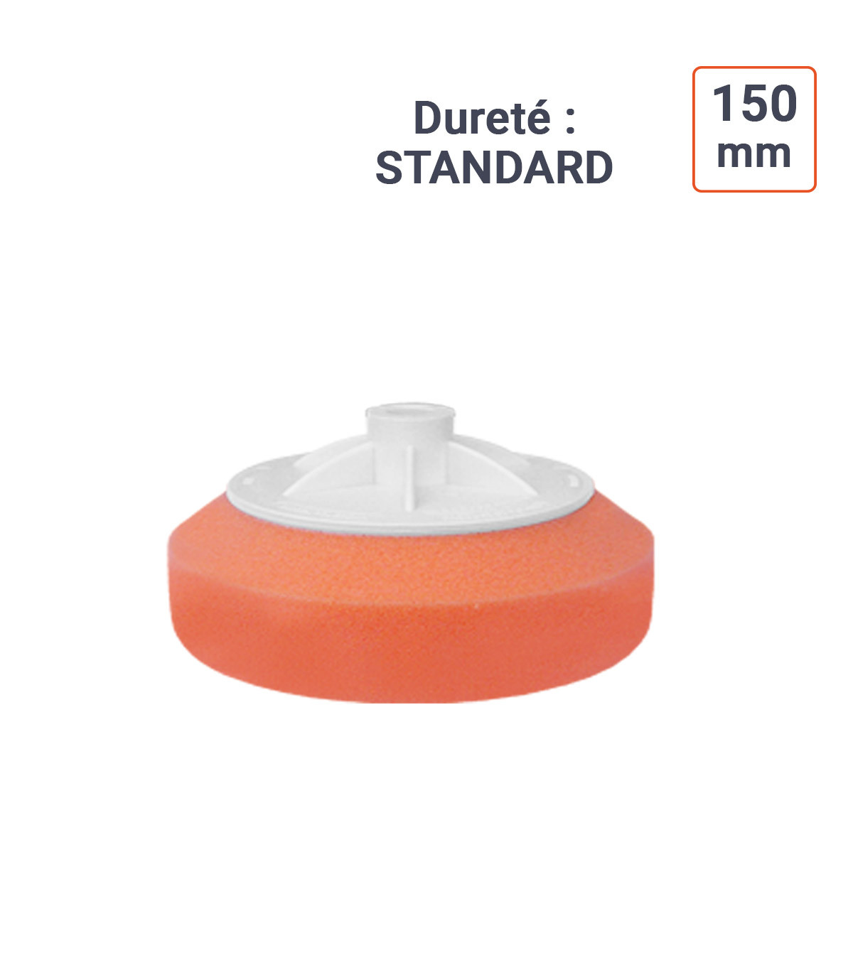 Mousse de polissage 150 mm avec plateau filetage M14