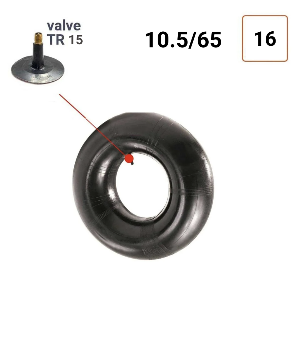 Chambre à air 10.5/65 -16 valve TR15
