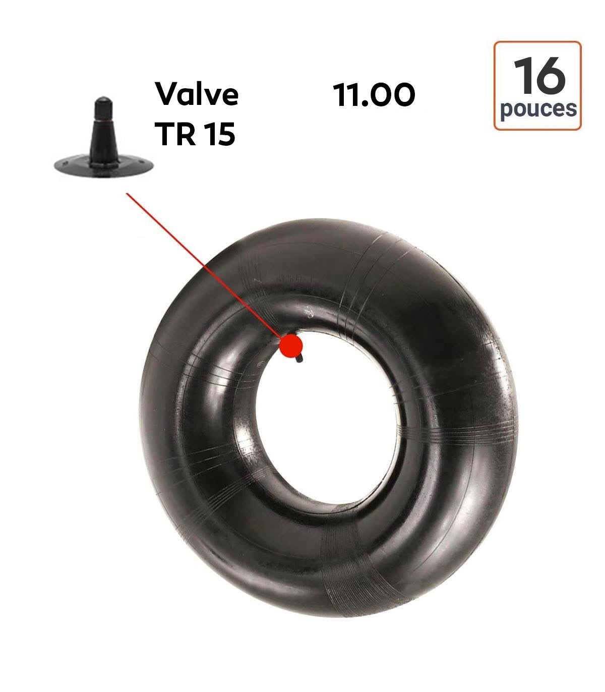 Chambre à Air 11.00-16 valve TR 15