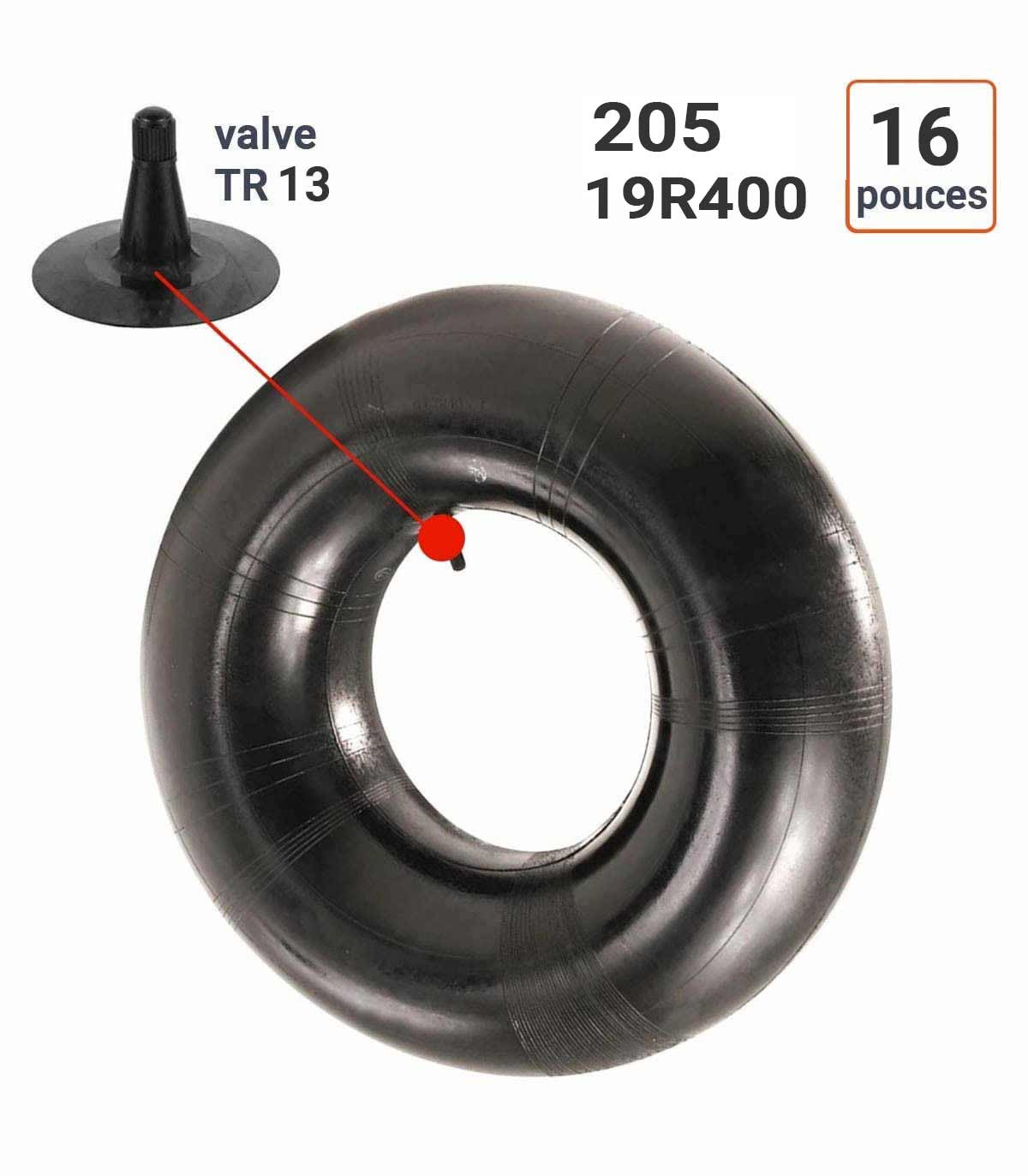Chambre à Air 205-16 ou 19R400 valve TR13